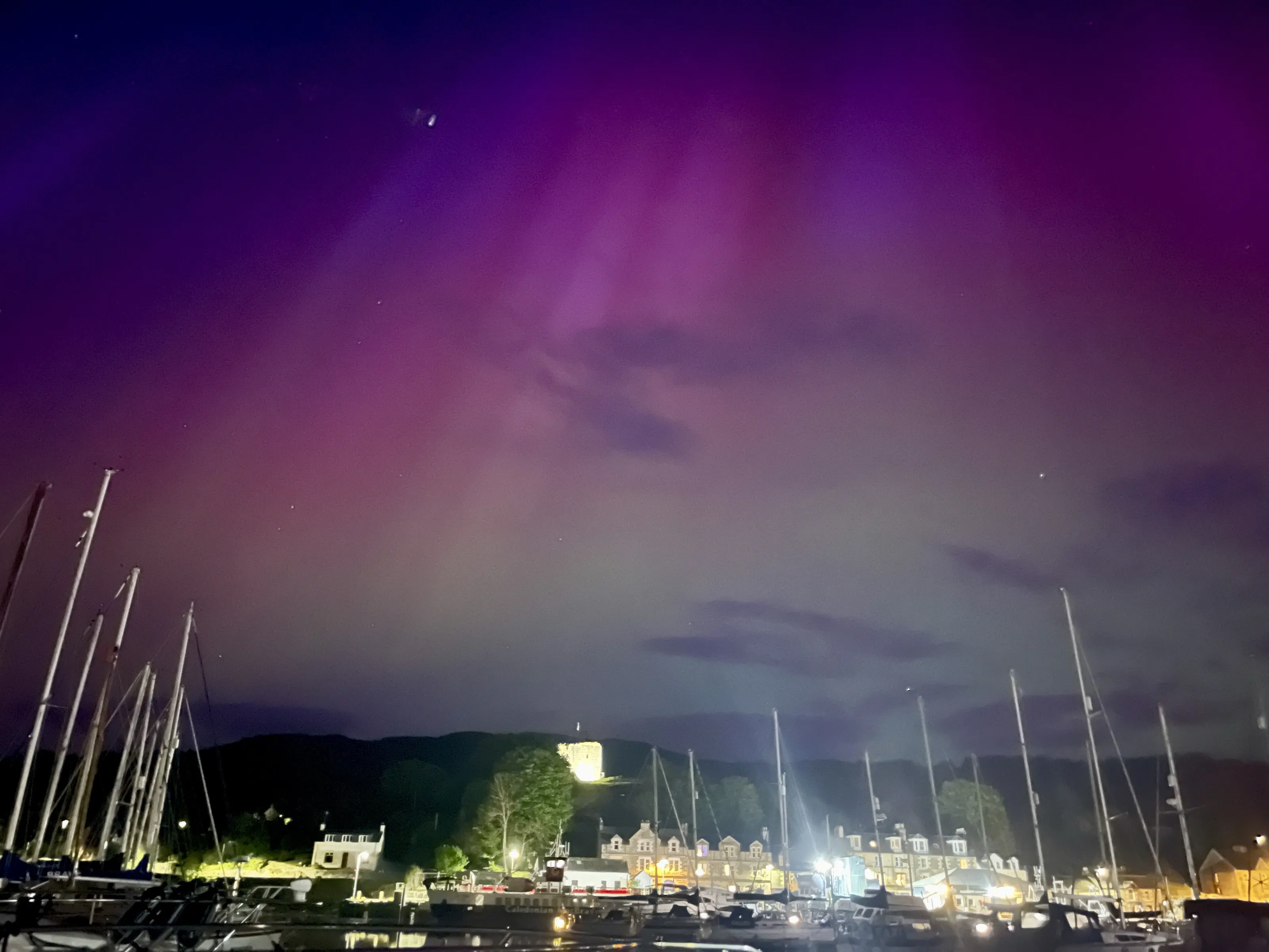 Tarbert Castle under the Aurora