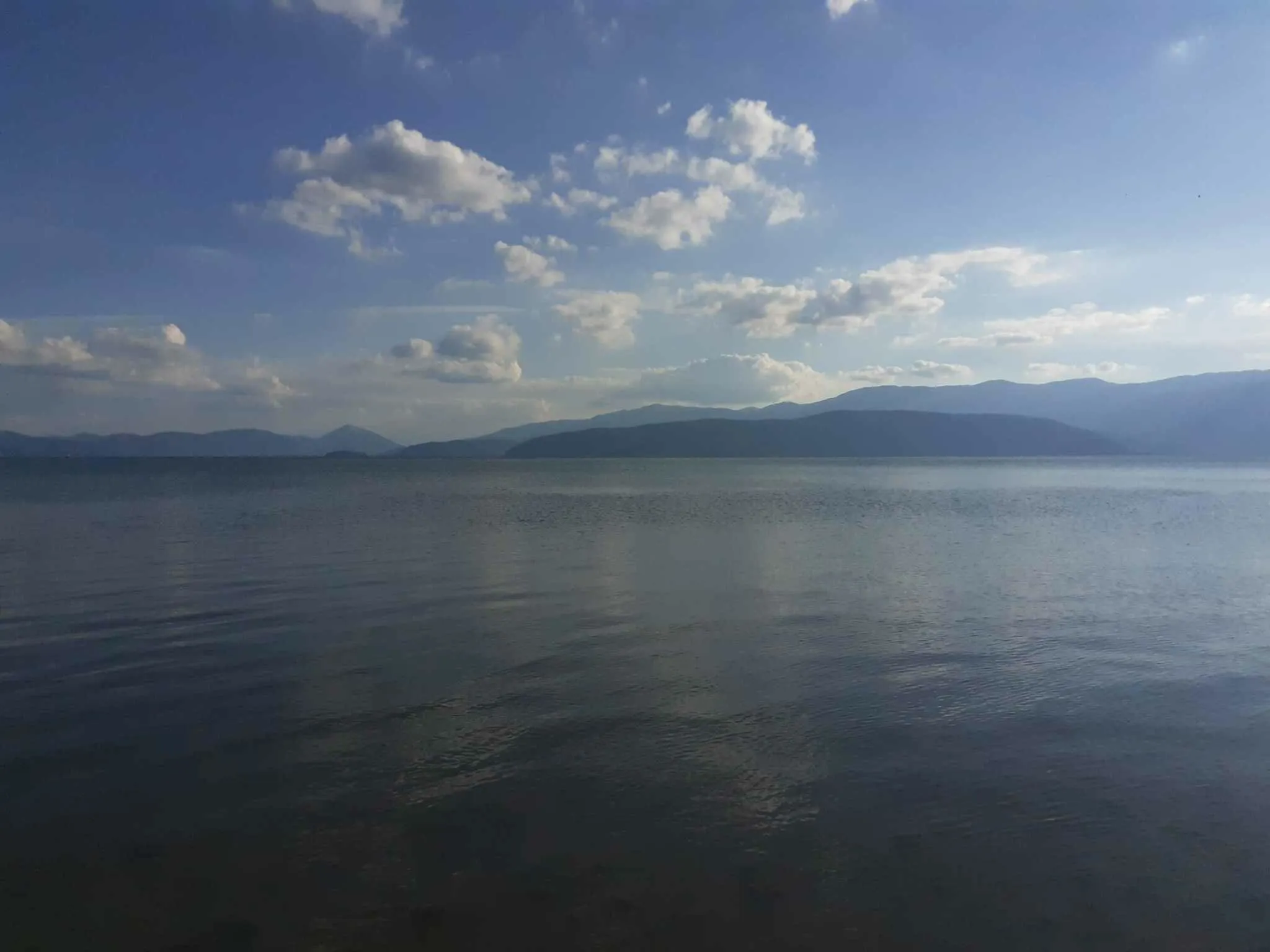 landscape of a lake and mountains
