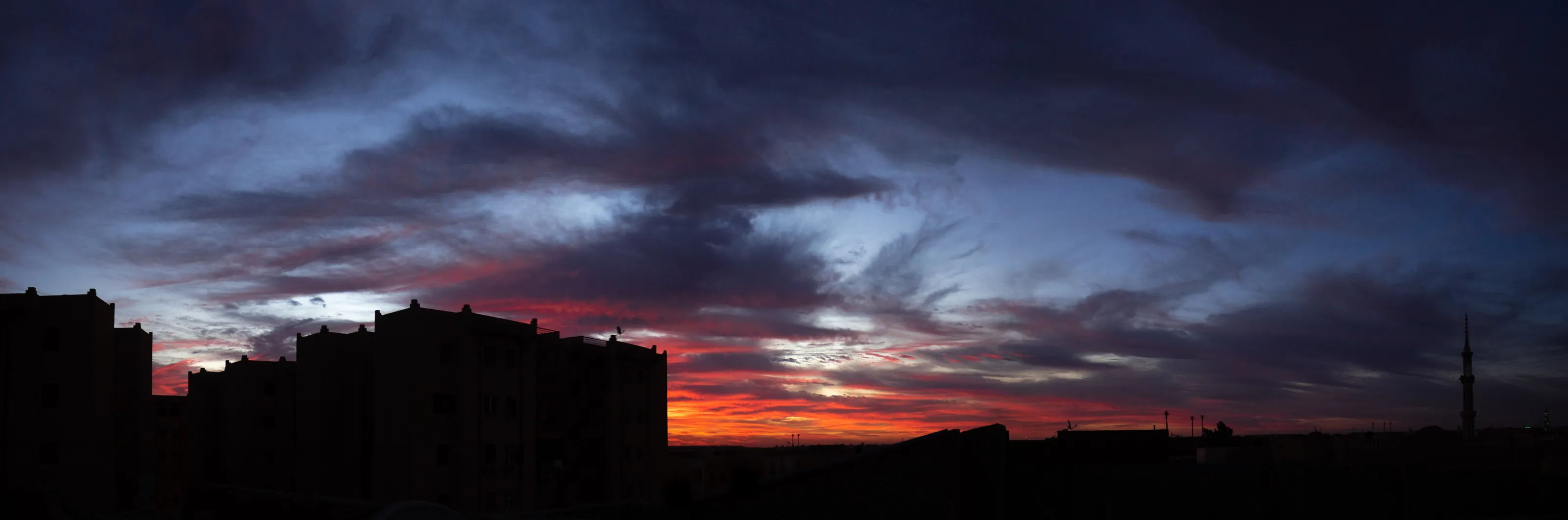 The sunrise during the dawn