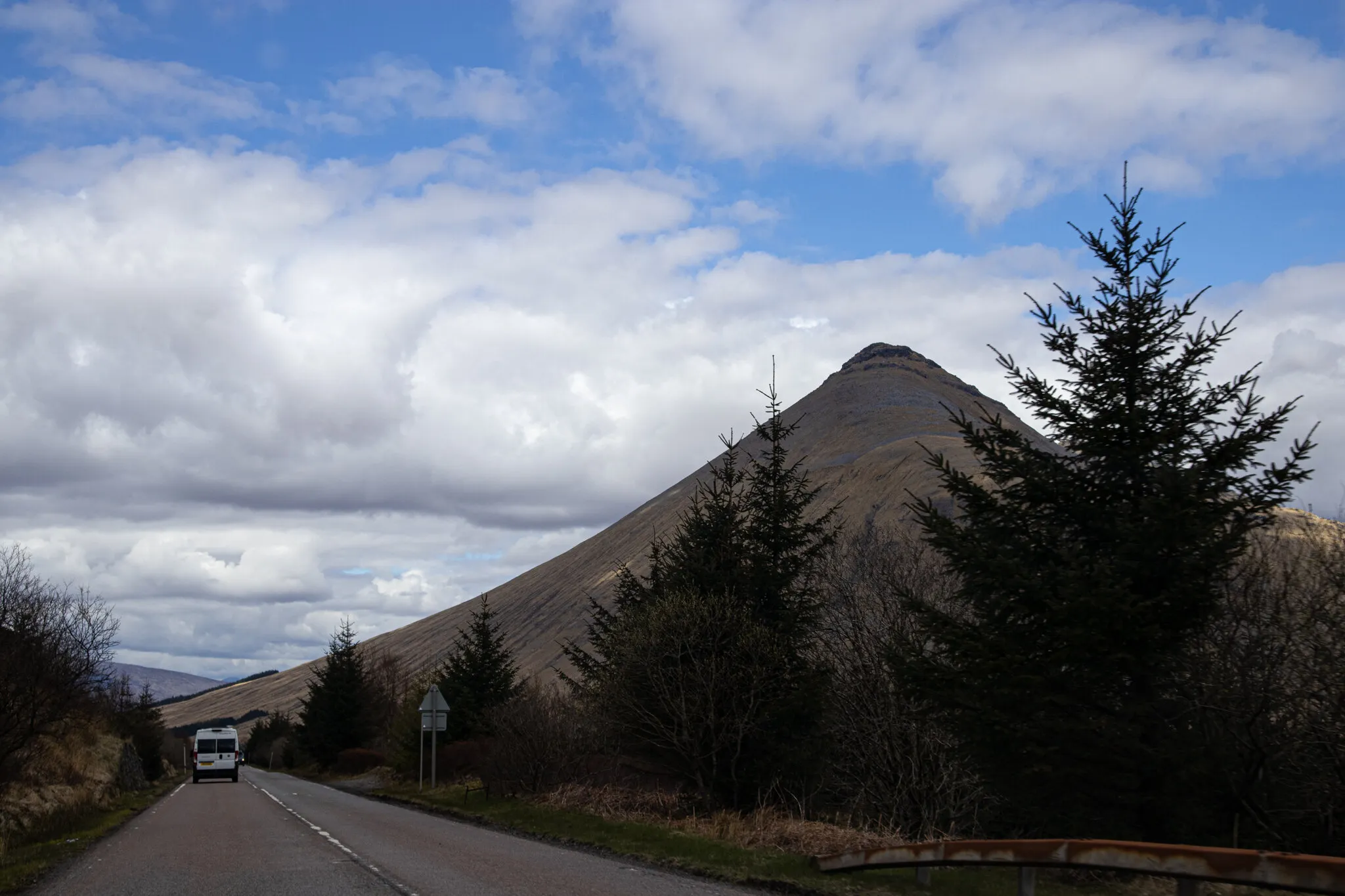 Driving through the highlands