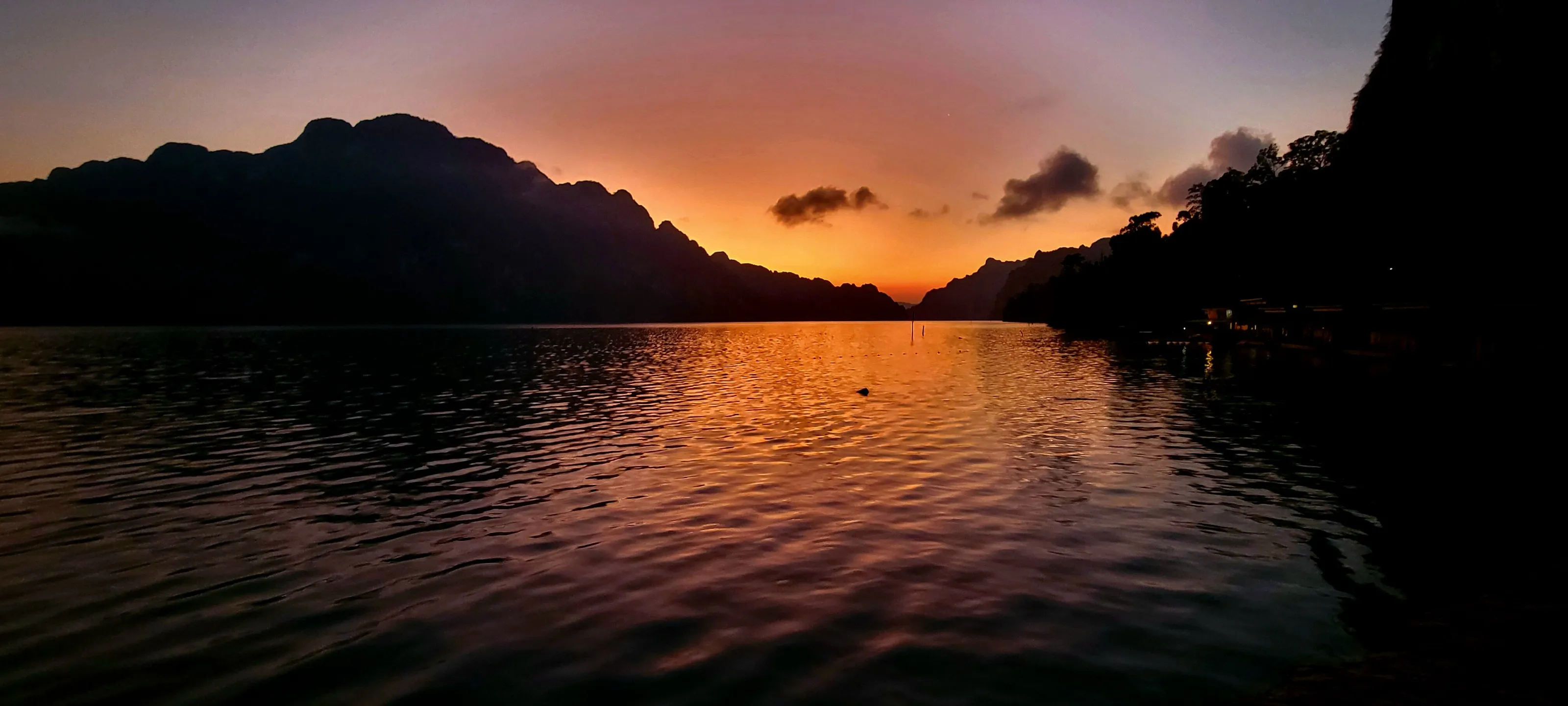 Cheow Lan Lake Sunset