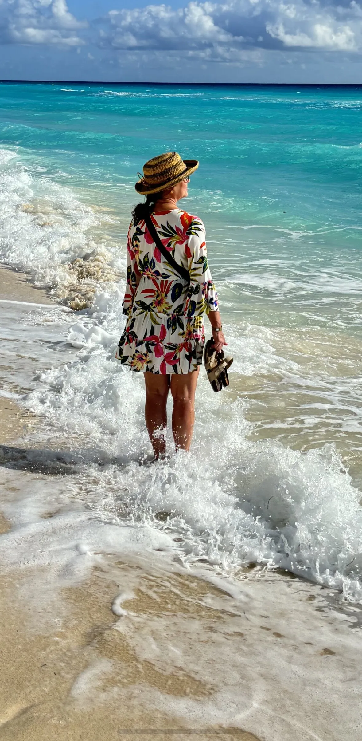 God’s creation of beauty- Woman, water, sky, color, land, sun and wind!