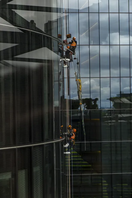 Window Fitters On The 14th Floor