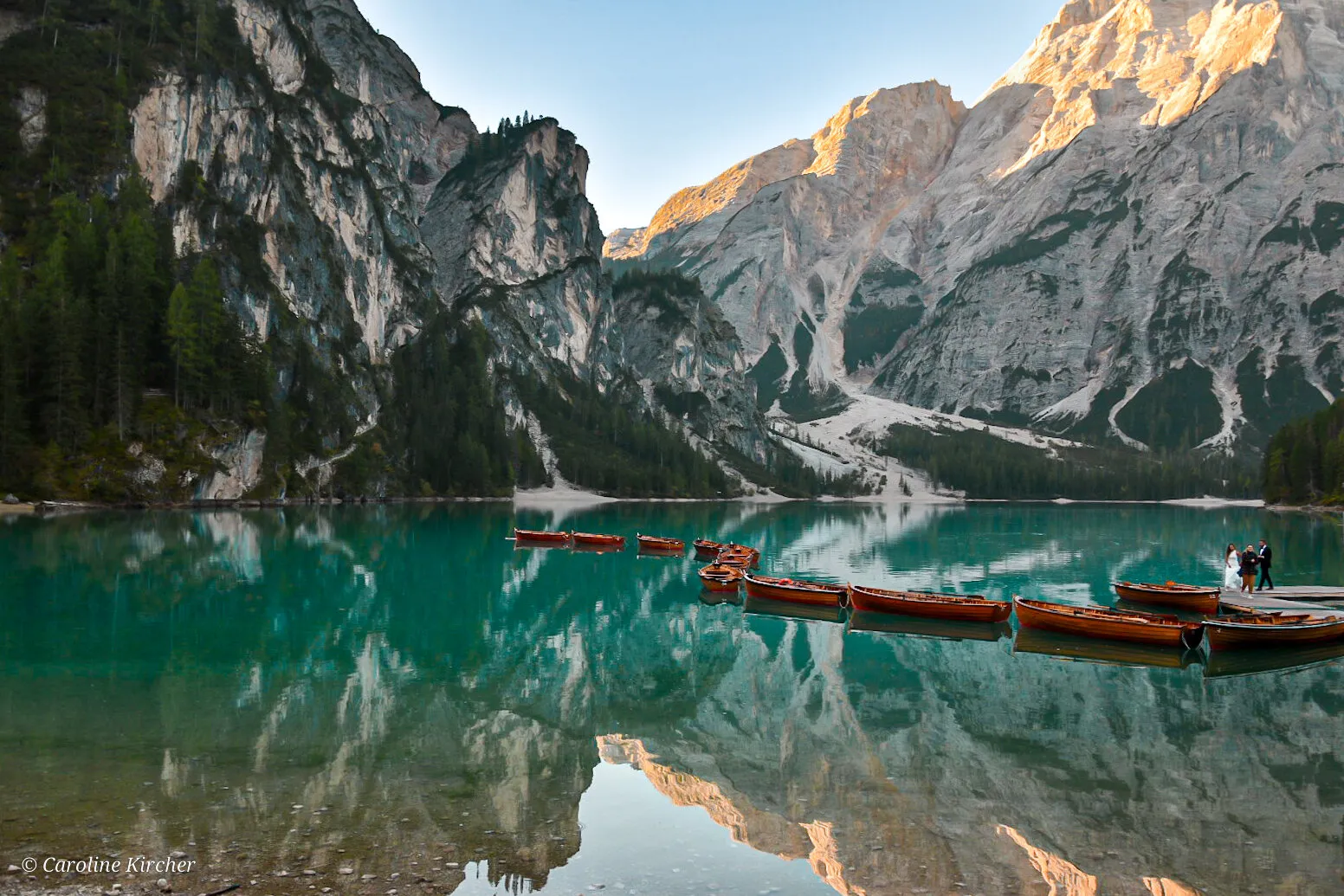 Sunset at Pragser Wildsee