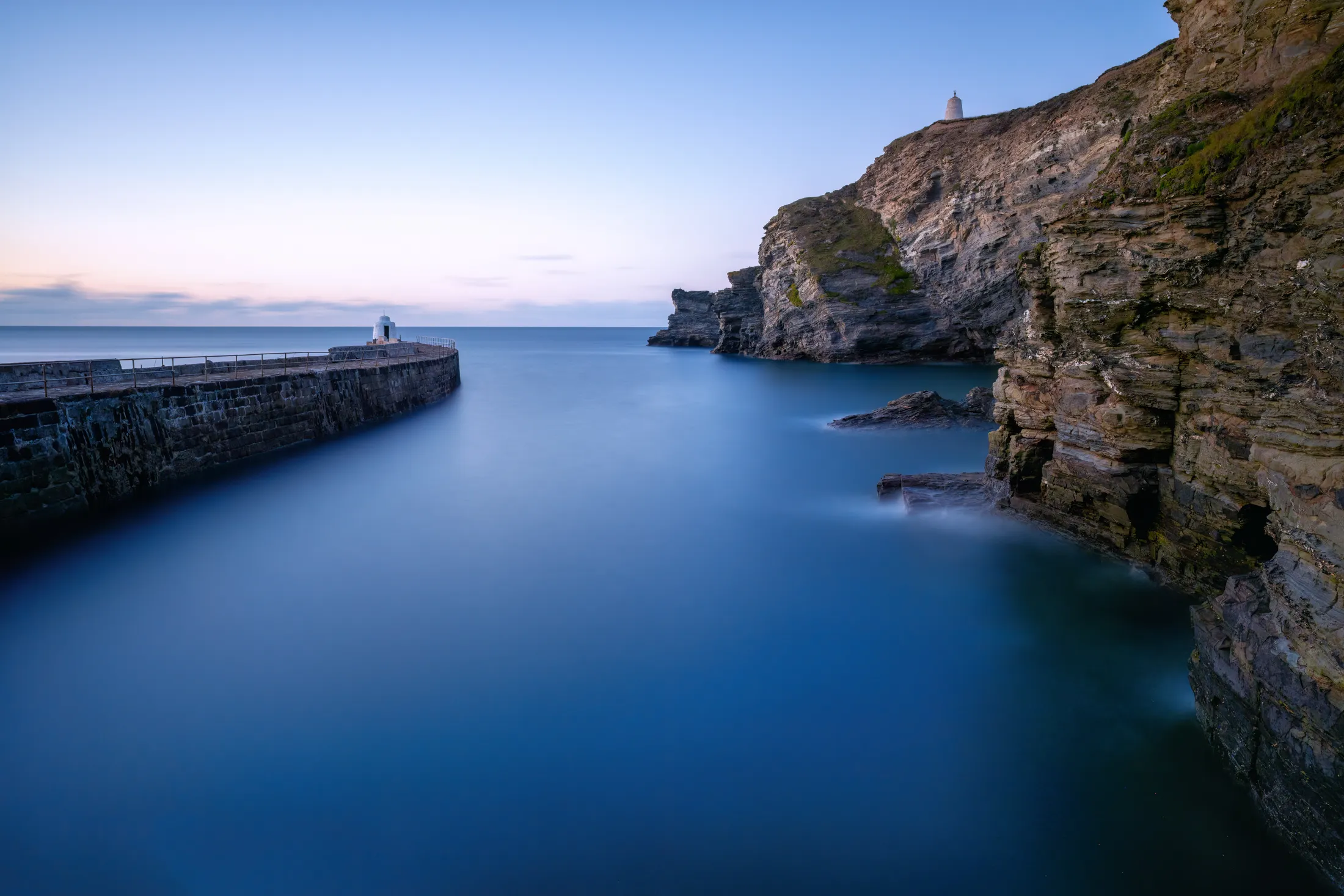 Portreath slow exposure cornwall uk seascape