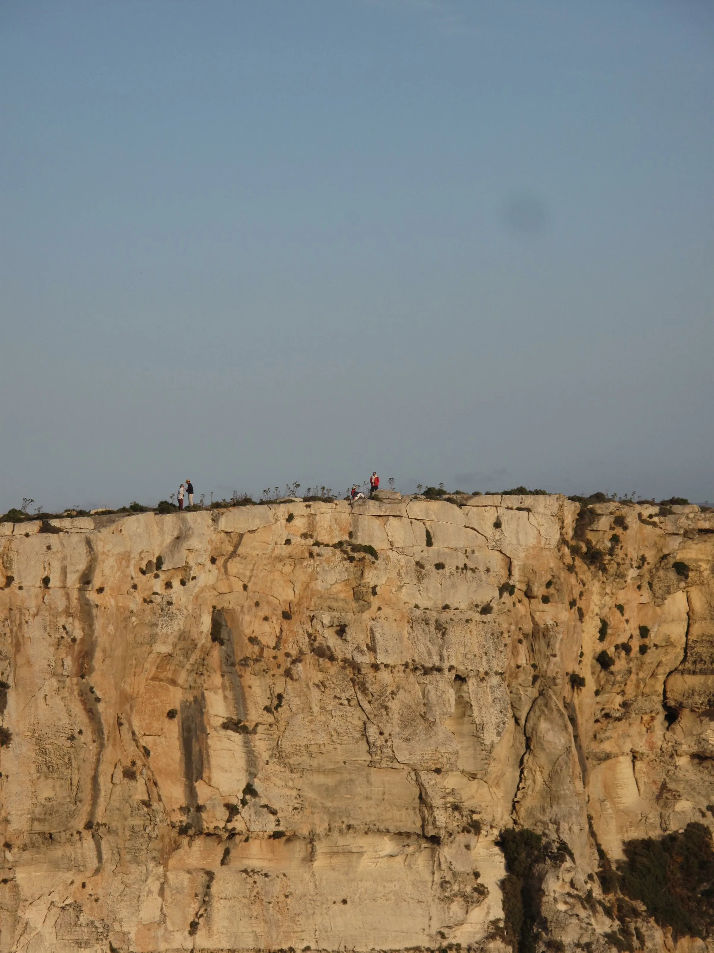 an evening walk for pairs of ants, sannat cliffs at 6 PM