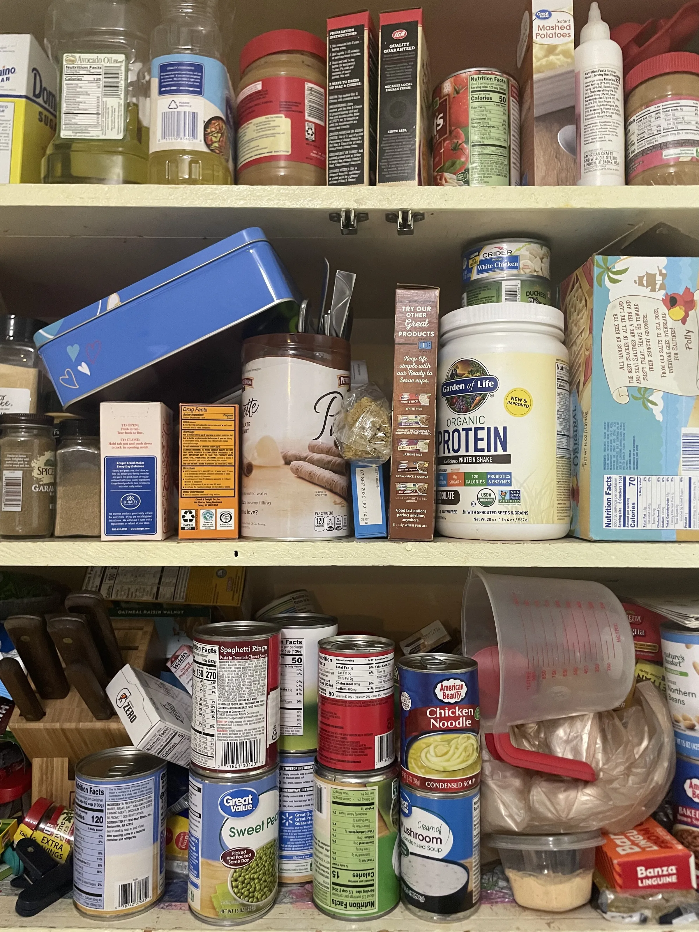 Cabinet clutter