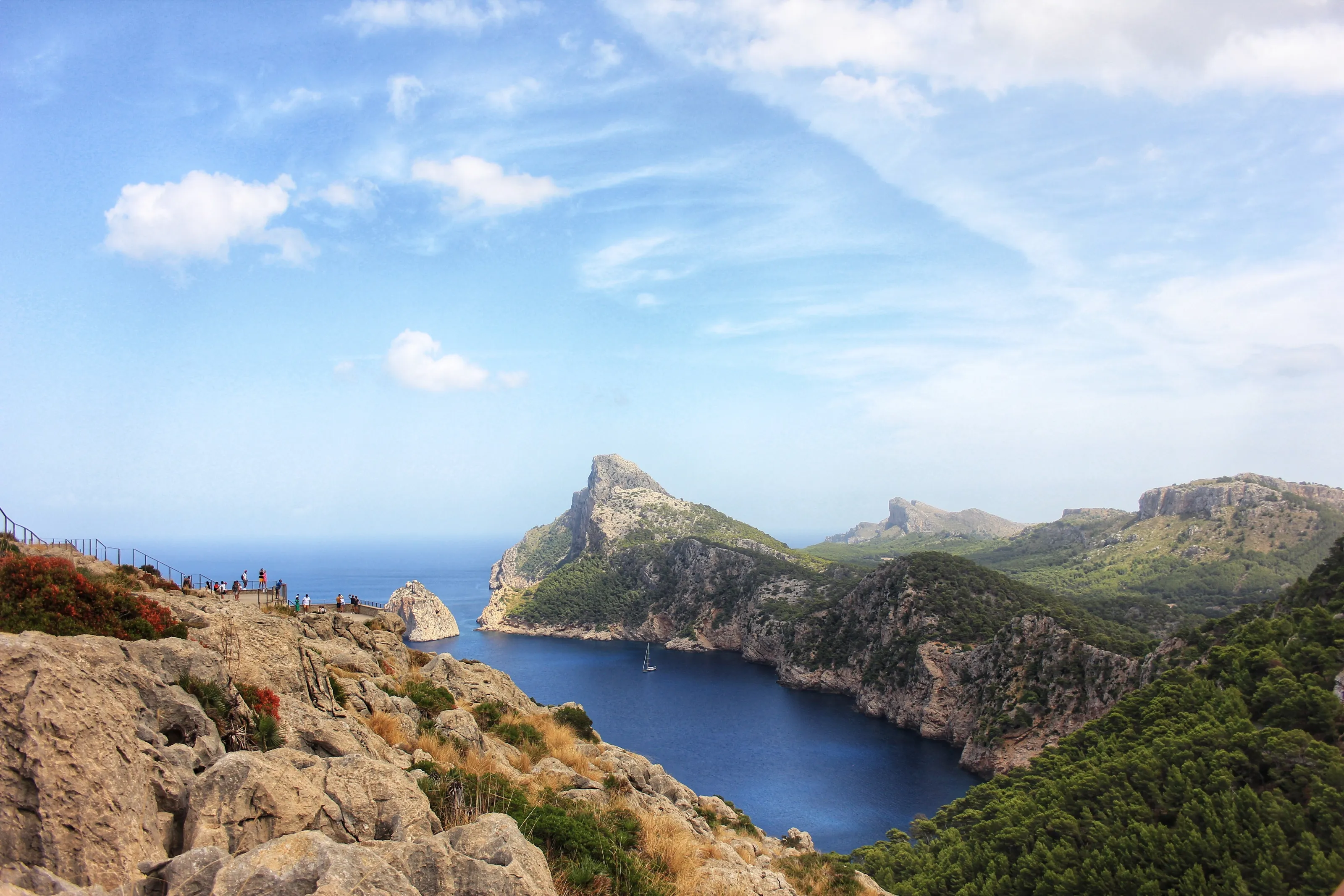 View over the Mediterranean Sea in Mallorca, Spain