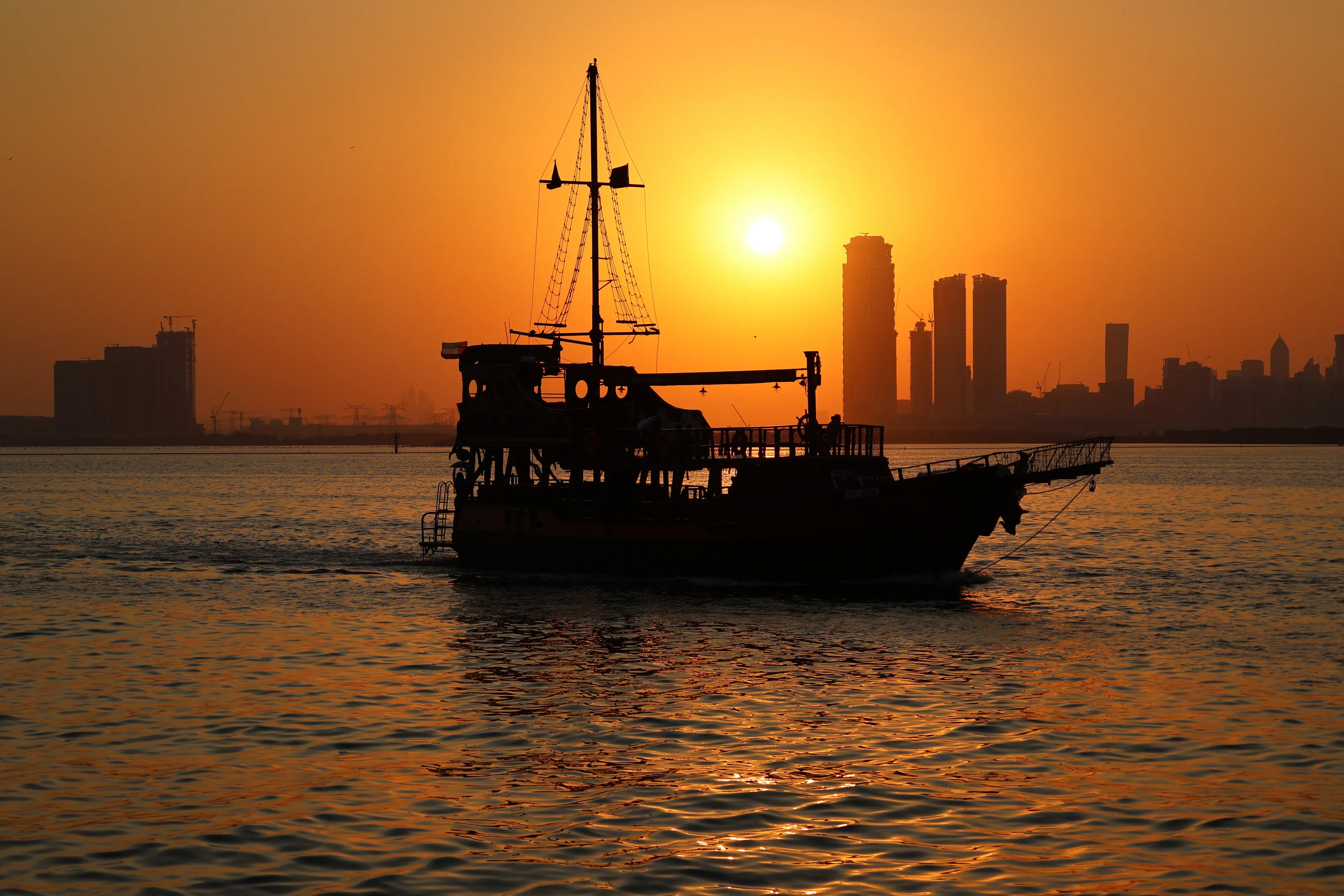 Sun Set at Dubai Creek harbour Dubai-United Arab Emirates