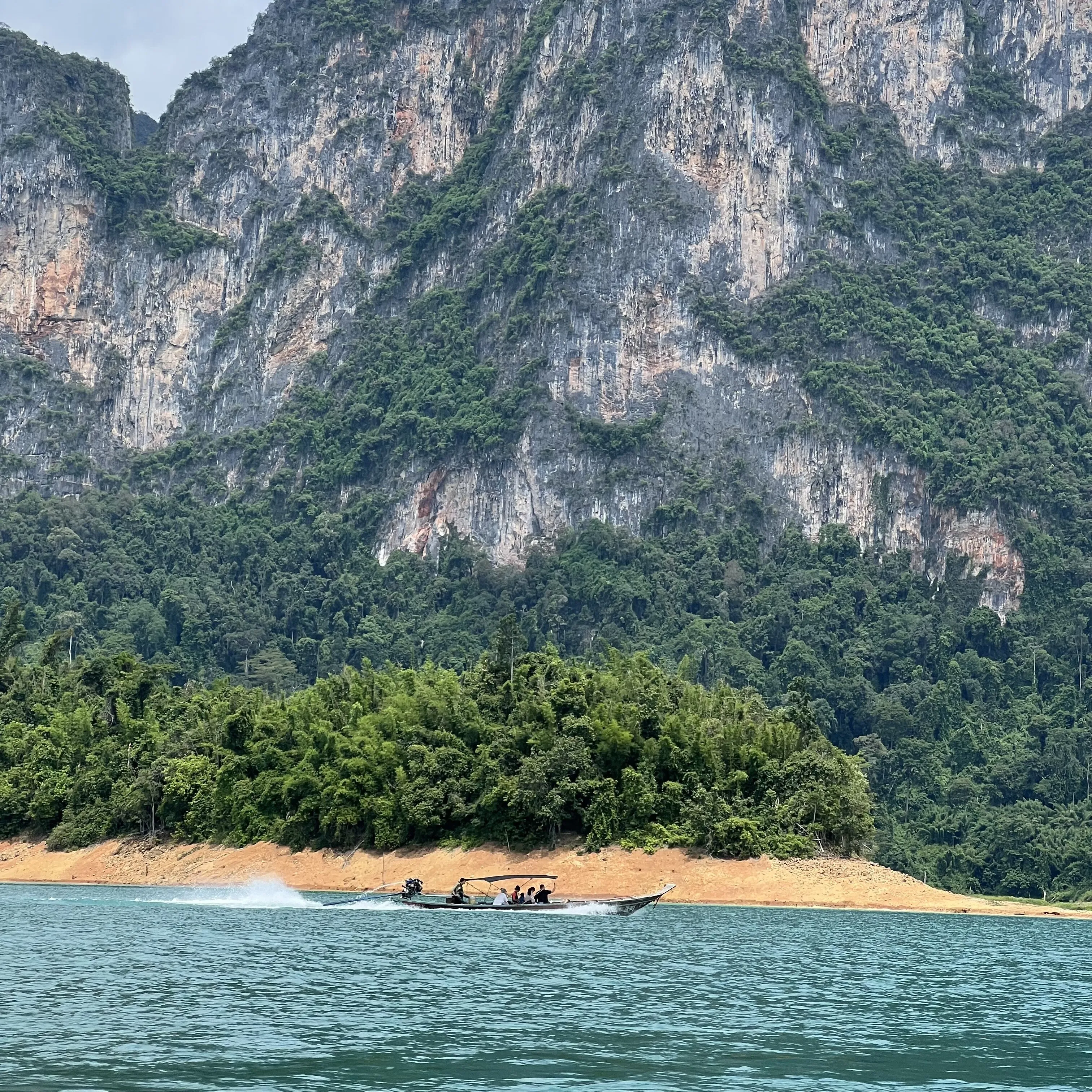 thai riverside rock formations