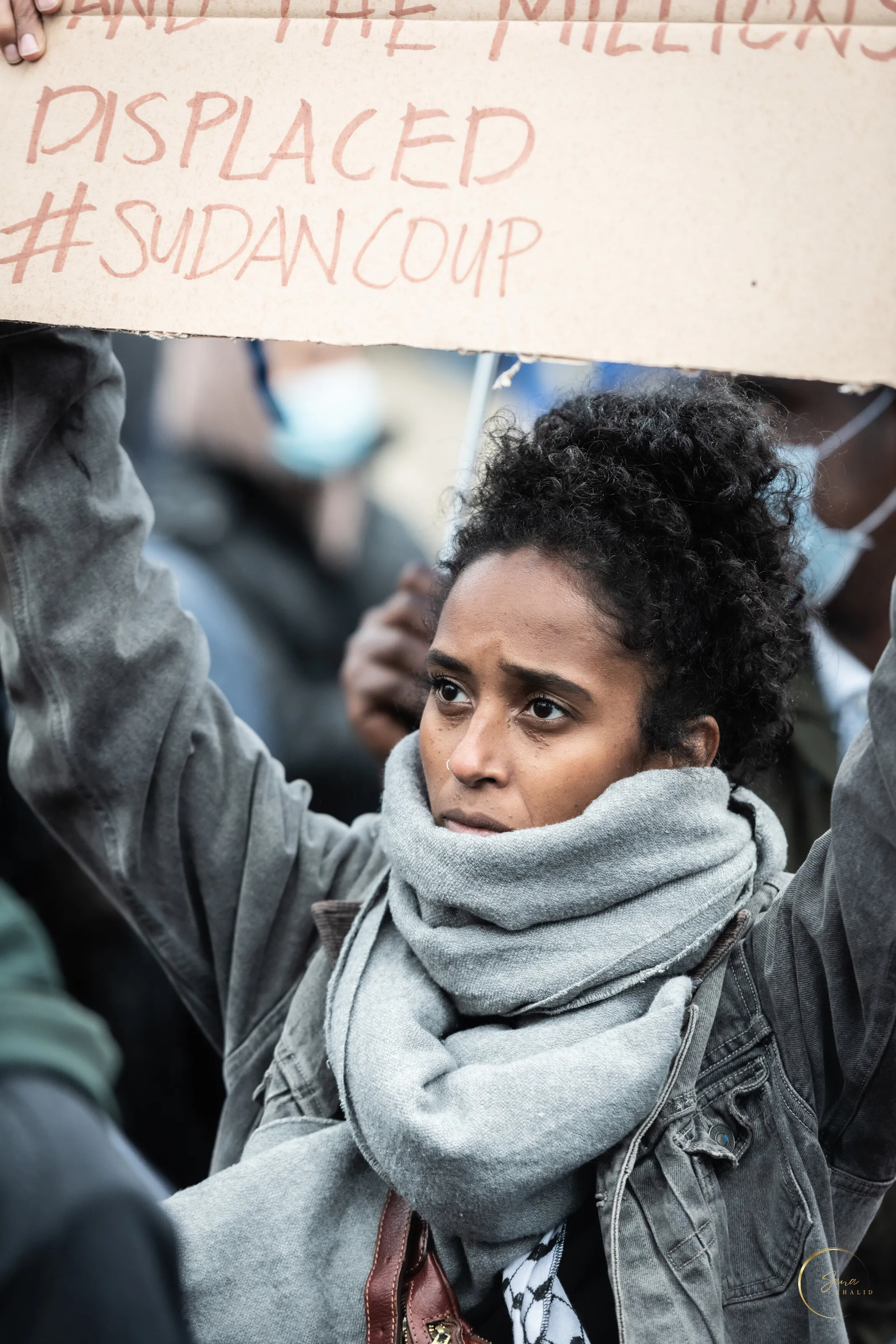 Sudanese protests in front of European Union Parliament, Belgium