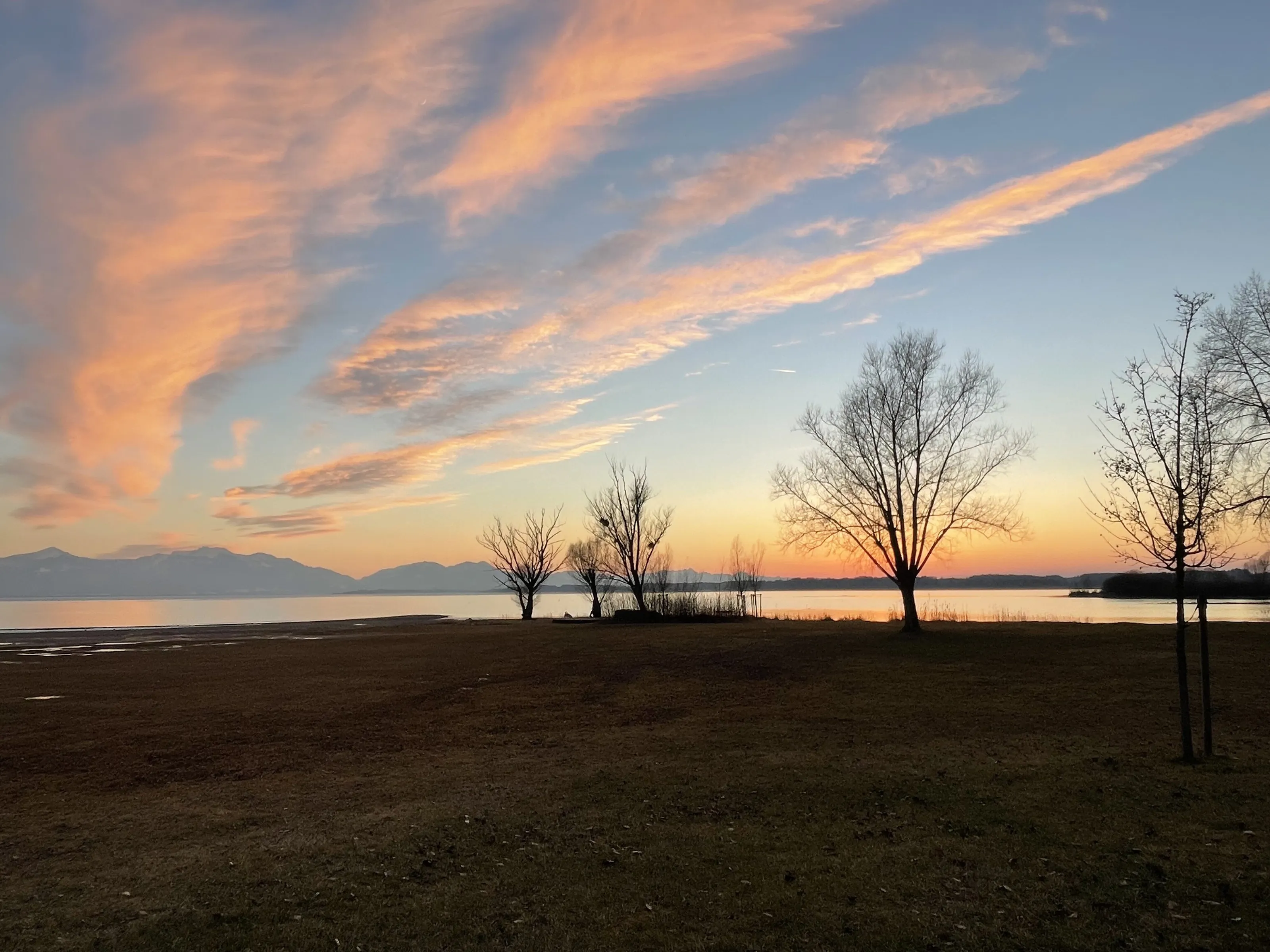 sunset at a Bavarian lake