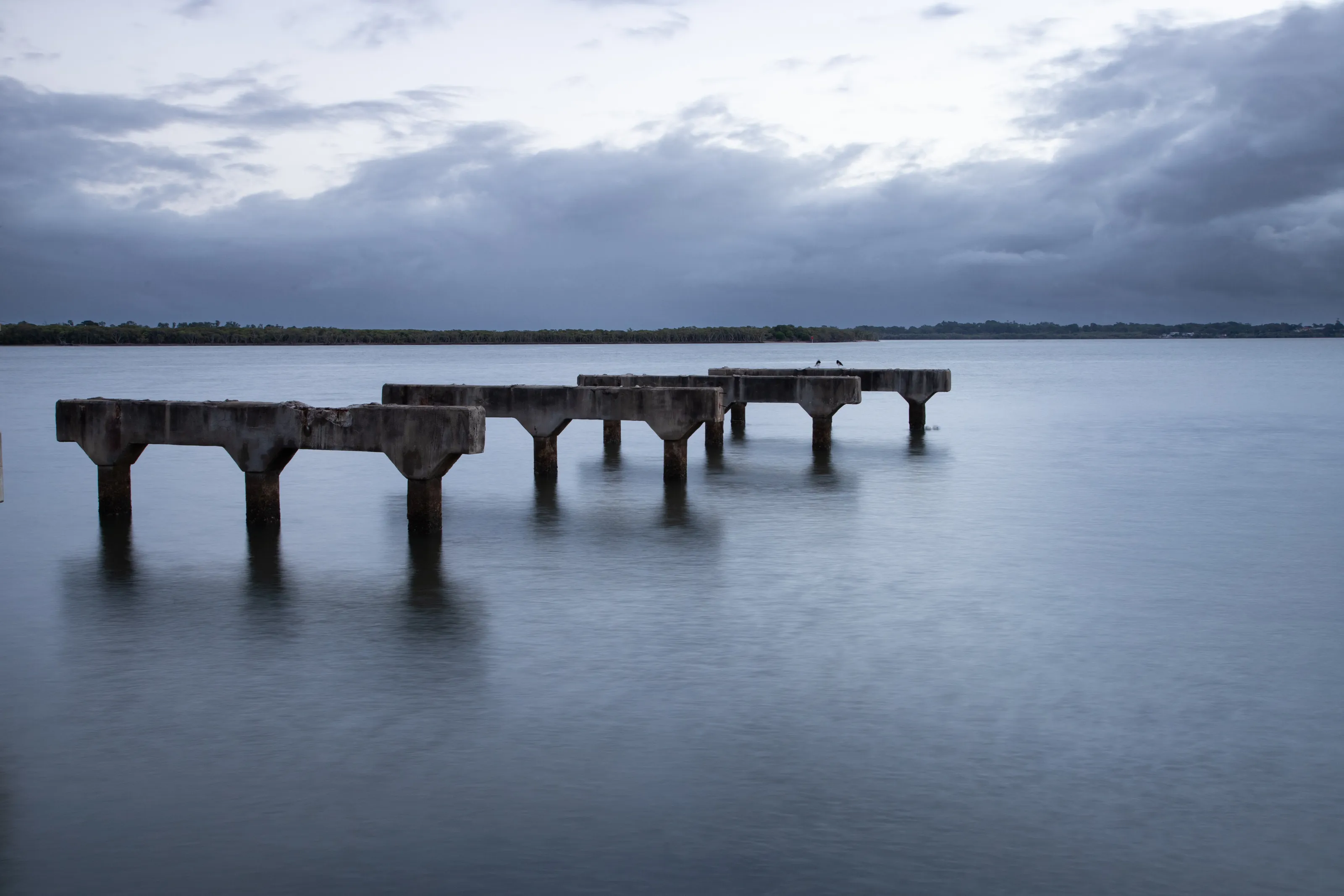 Remains of an old bridge