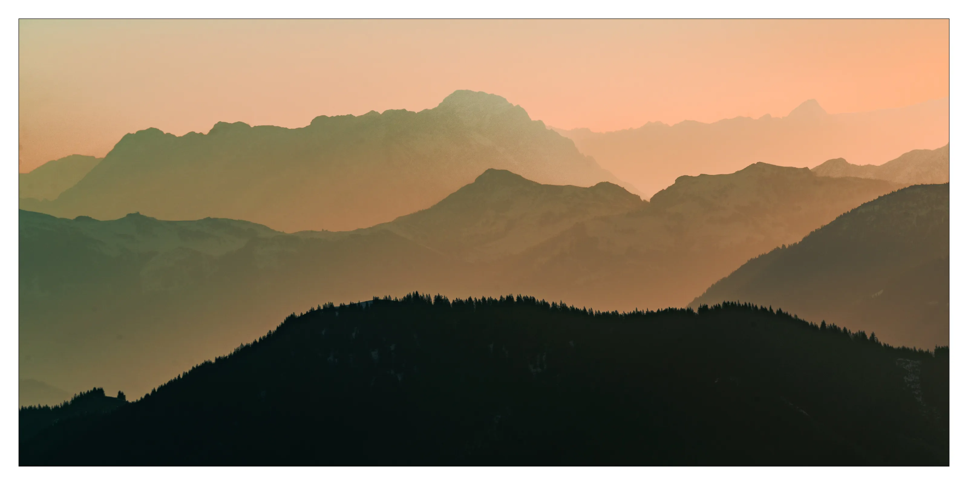 Morning Sun in the Alps Mountains