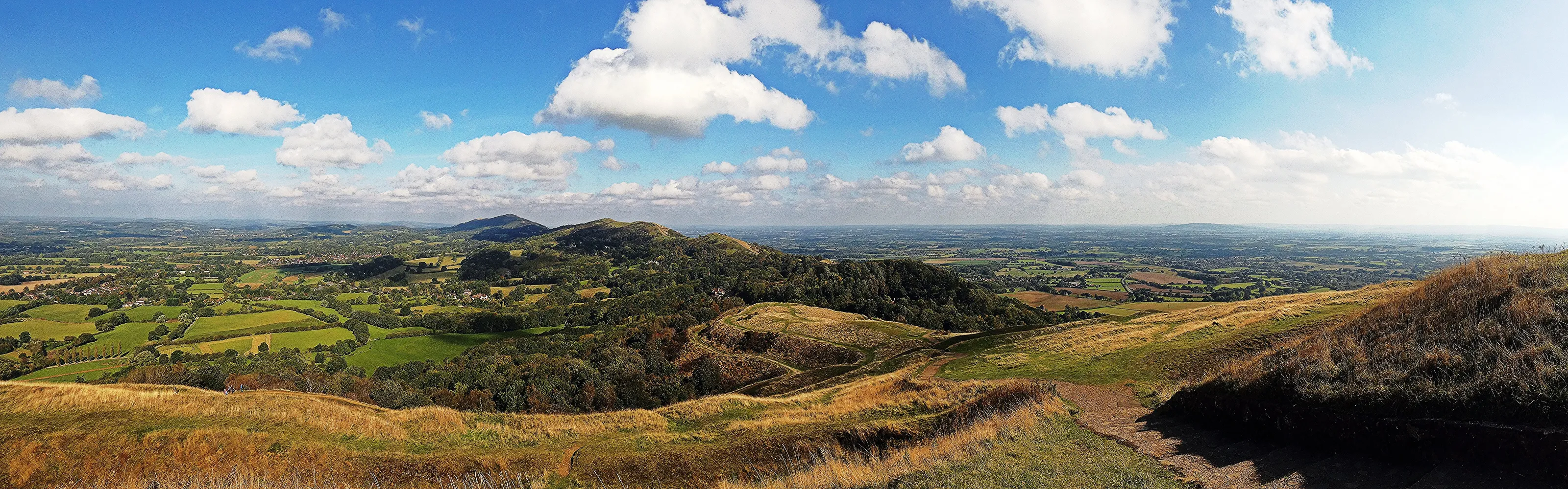 Panoramic of The Malvern Hills from The British Camp