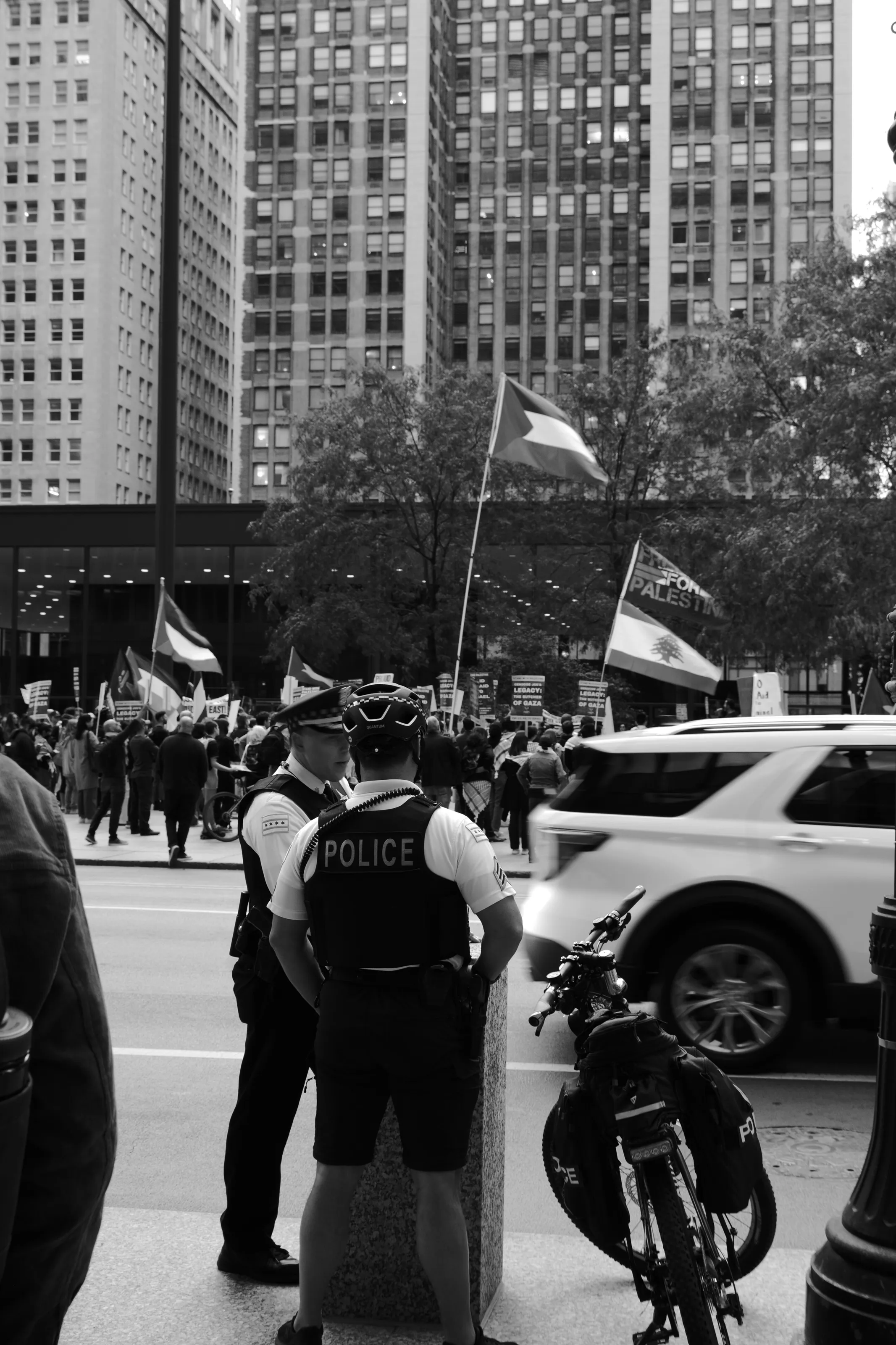 Officers Talking During Protest