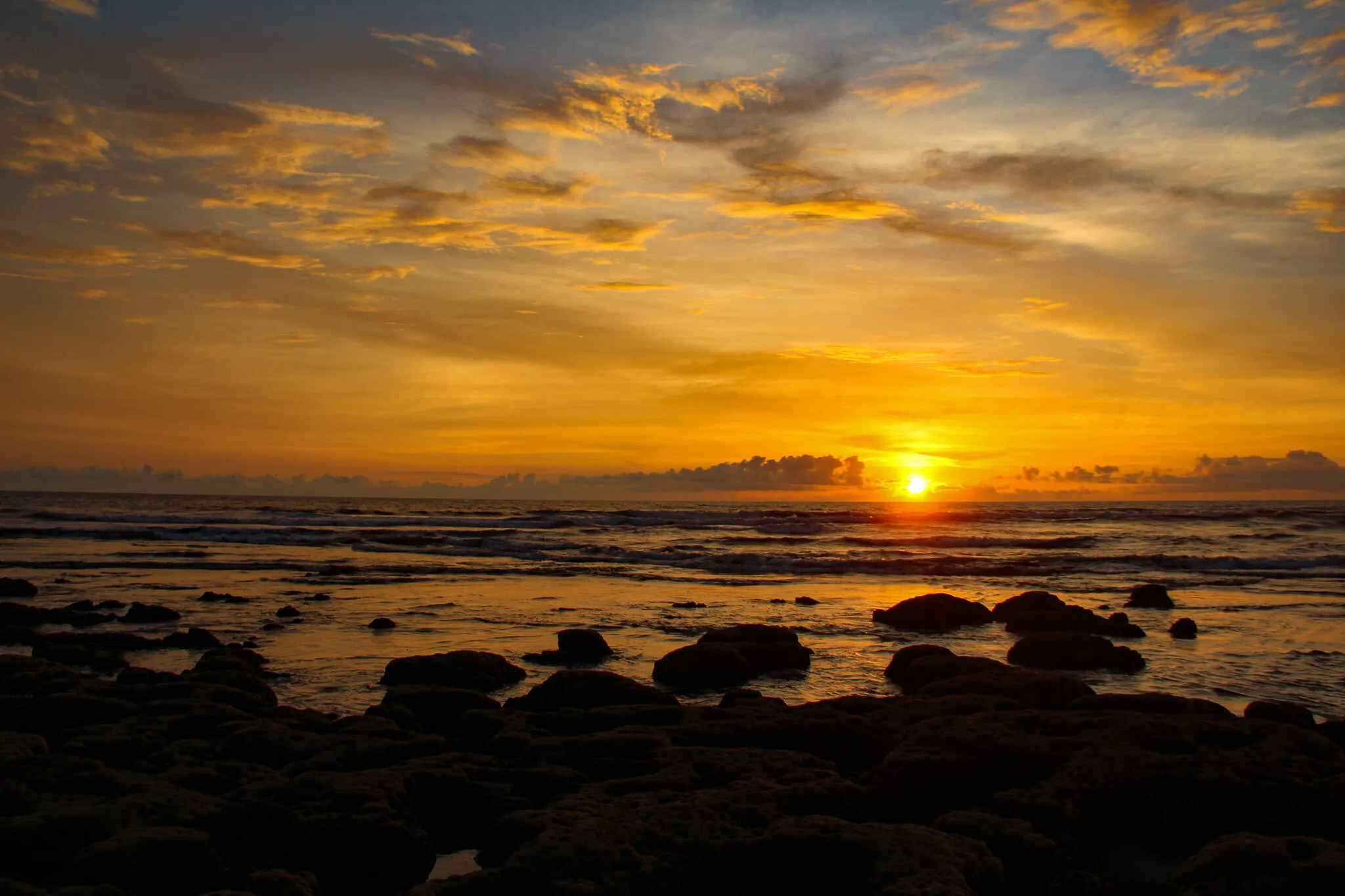 setting sun