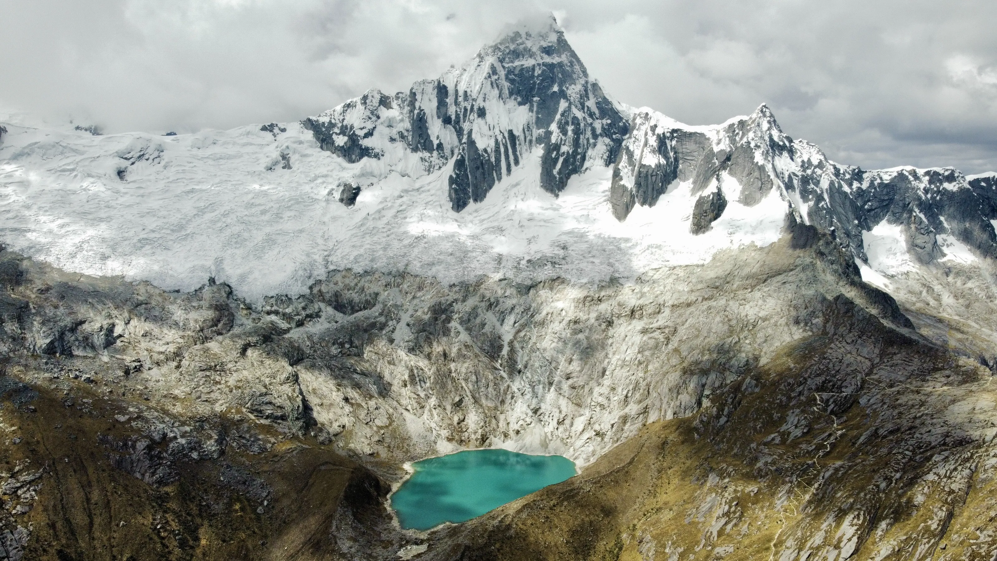 High-altitude lake in Peru's Andes