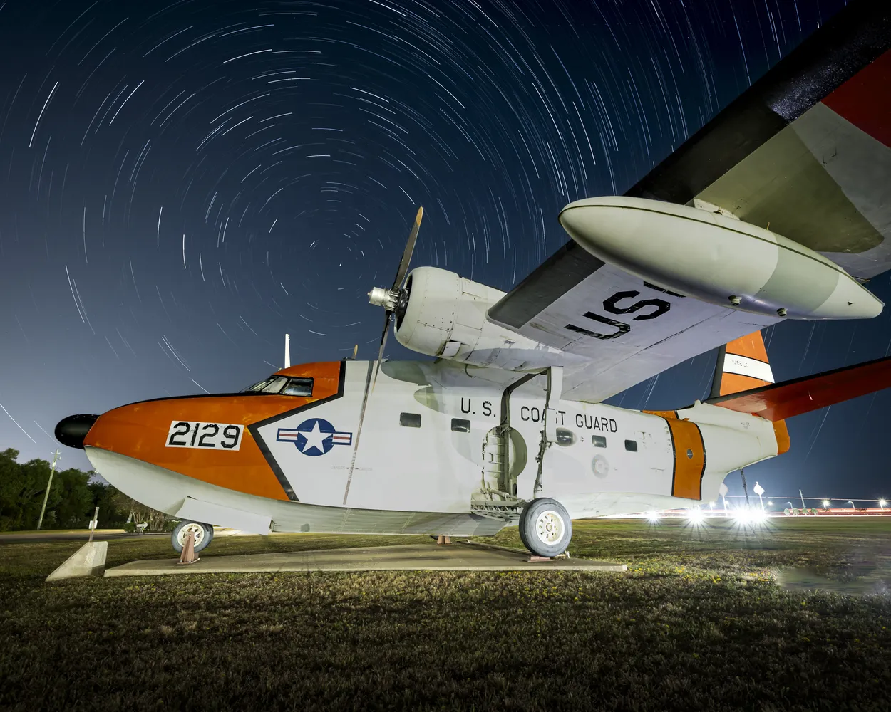 Circumpolar Star Trails at USCG Grumman HU-16E Albatross 2129 10.26.24