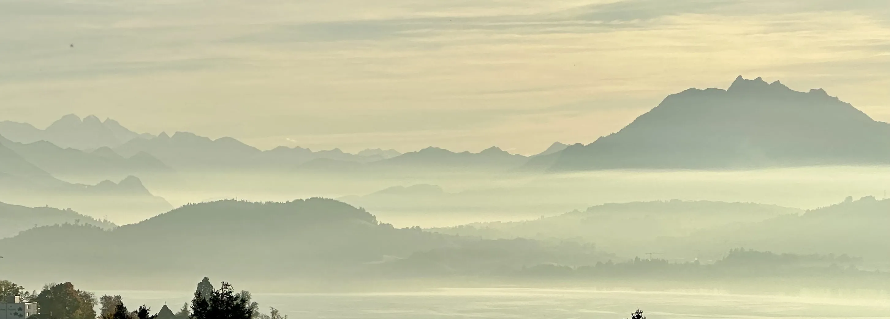 Evening at the lake of Zug