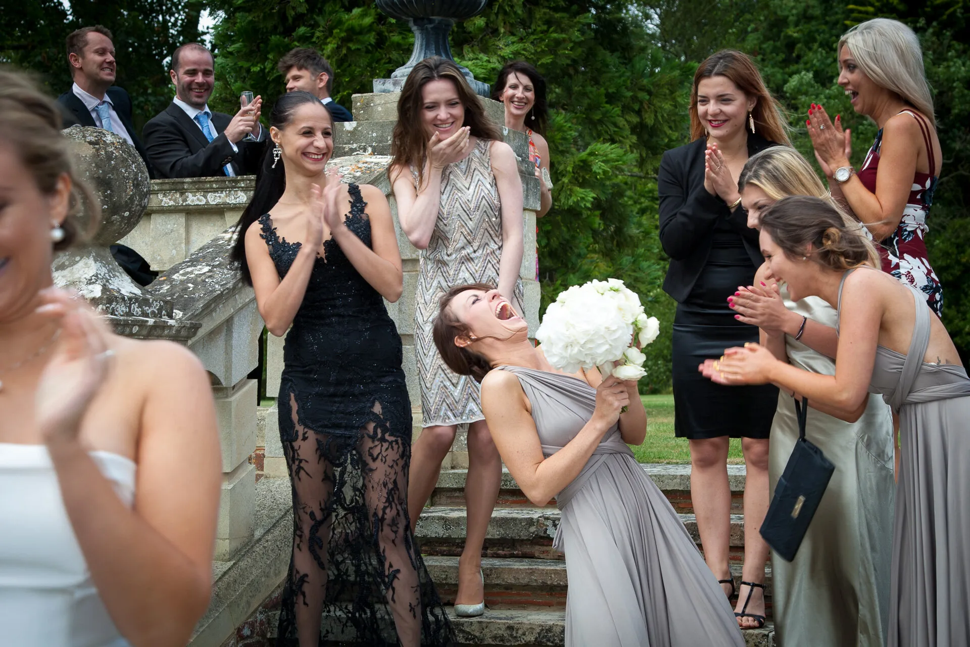 Caught the Bridal Bouquet