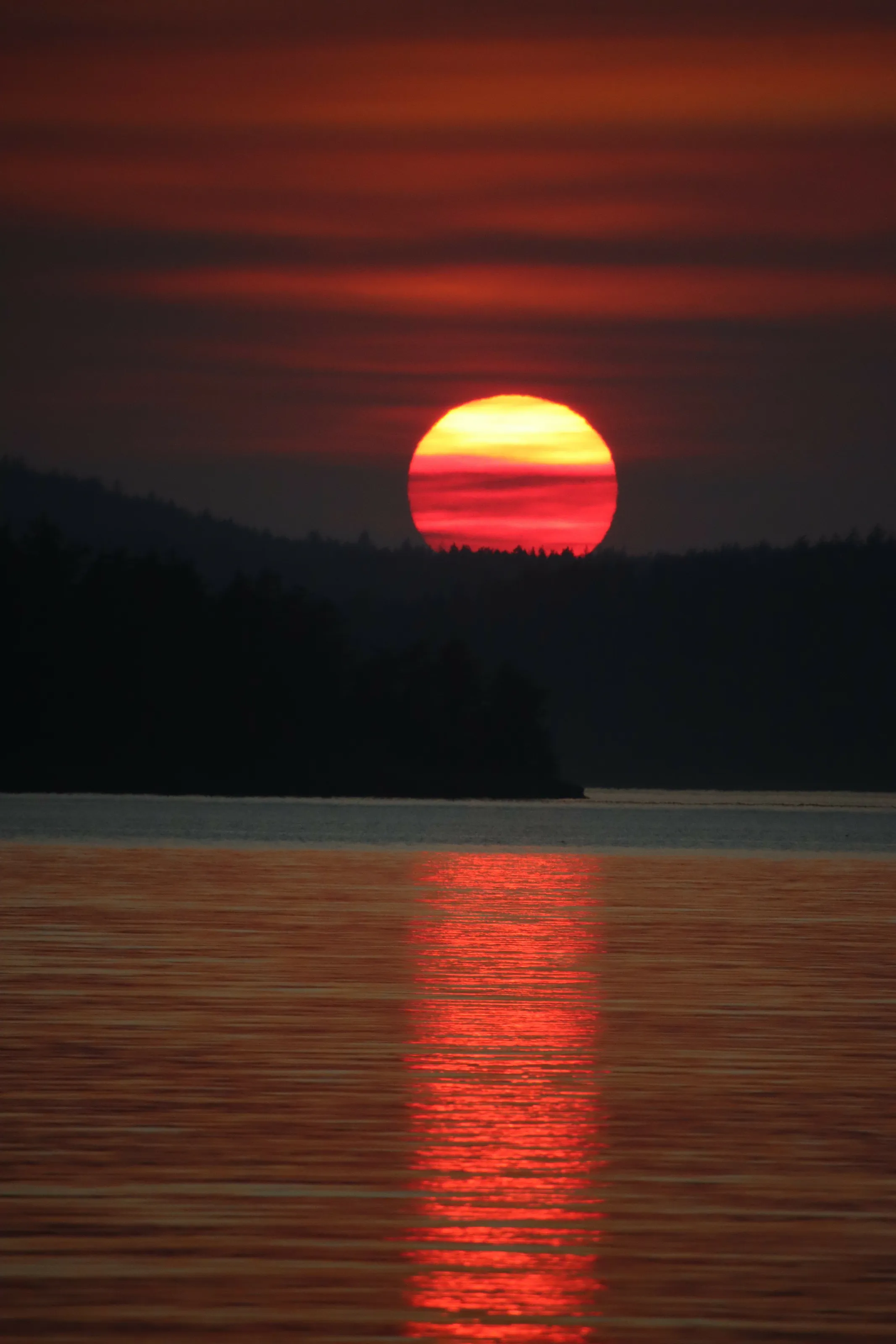 Sunset over San Juan Island