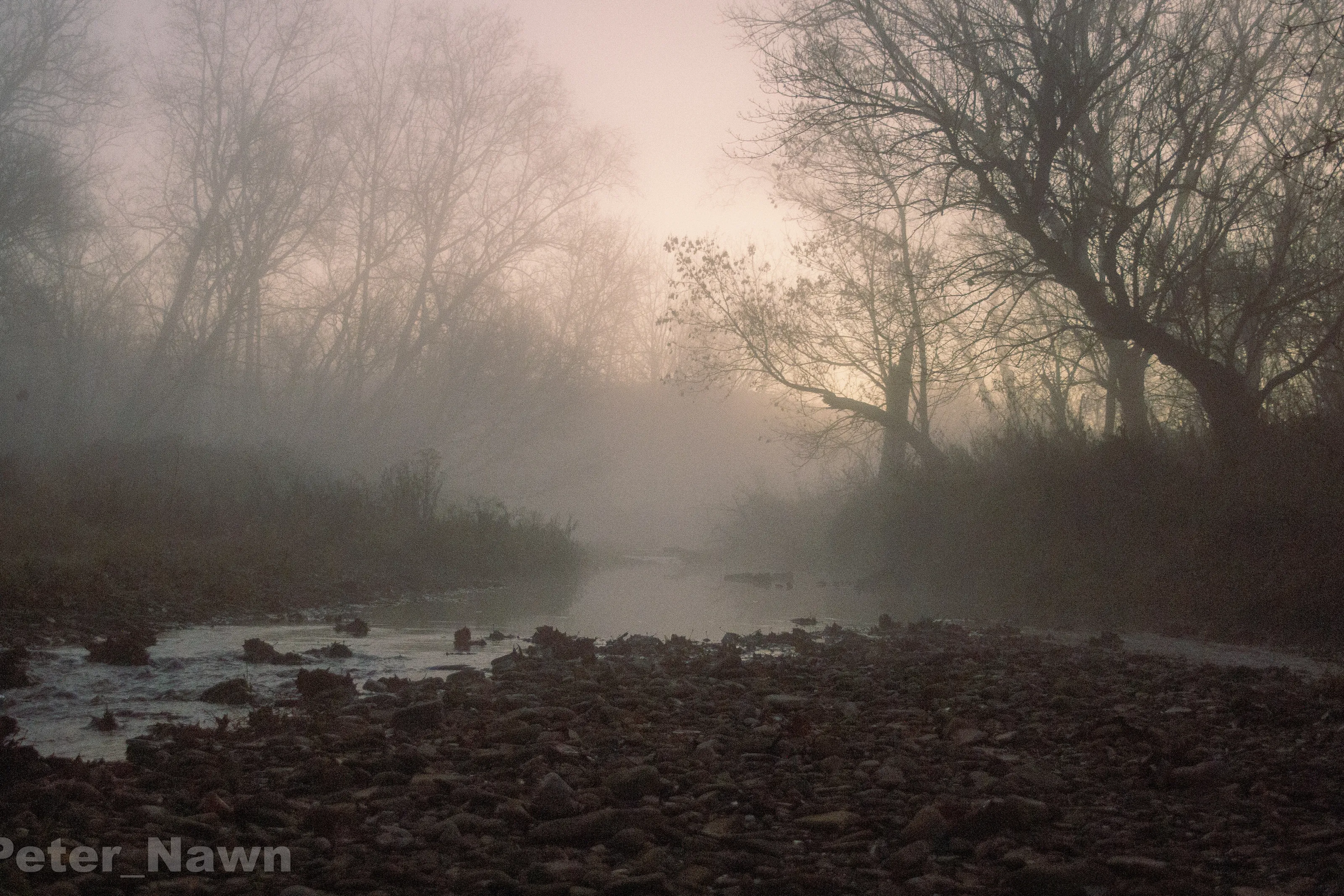 Foggy river
