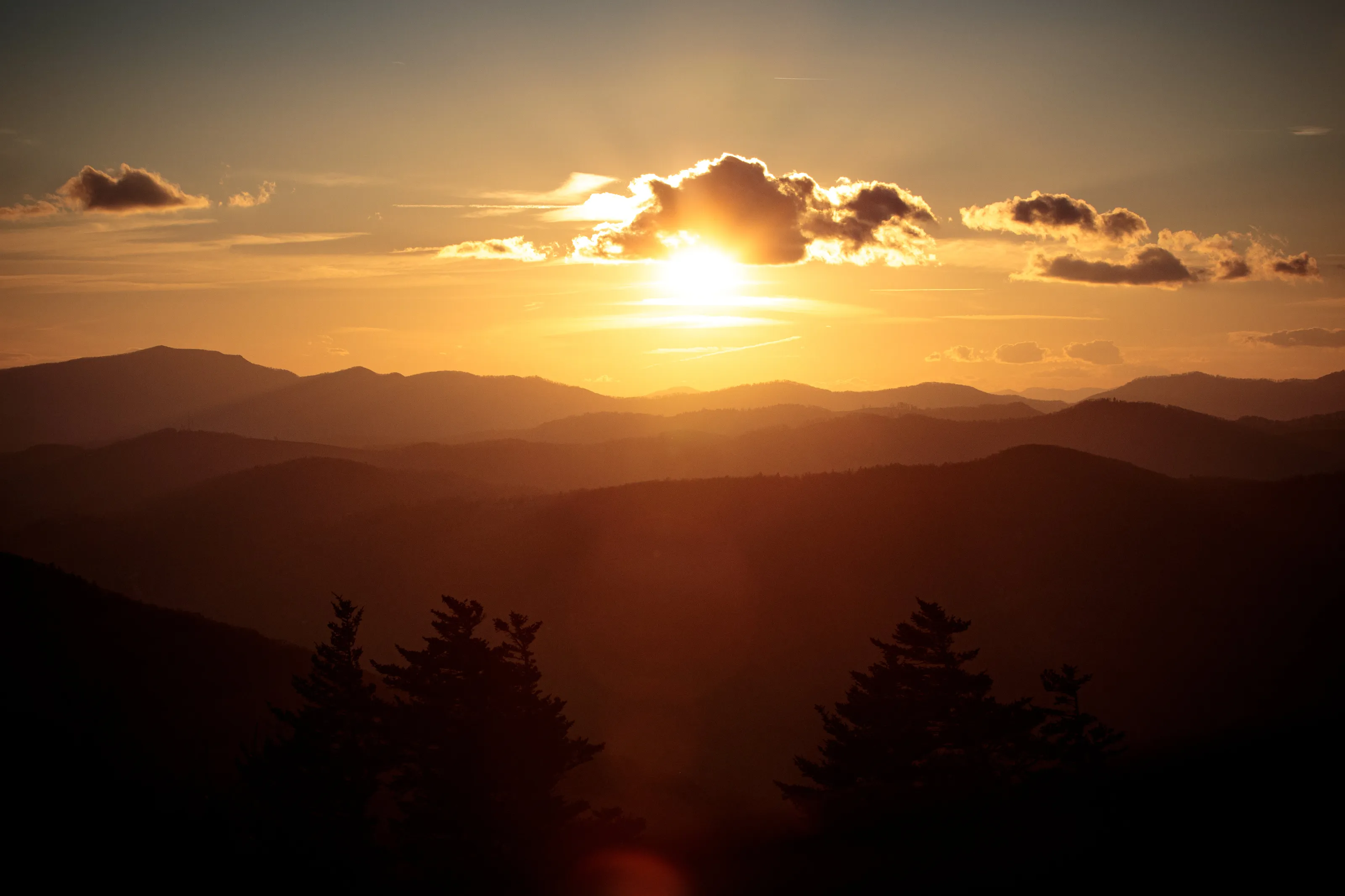 Sunset Over Grandfather Mountain, NC