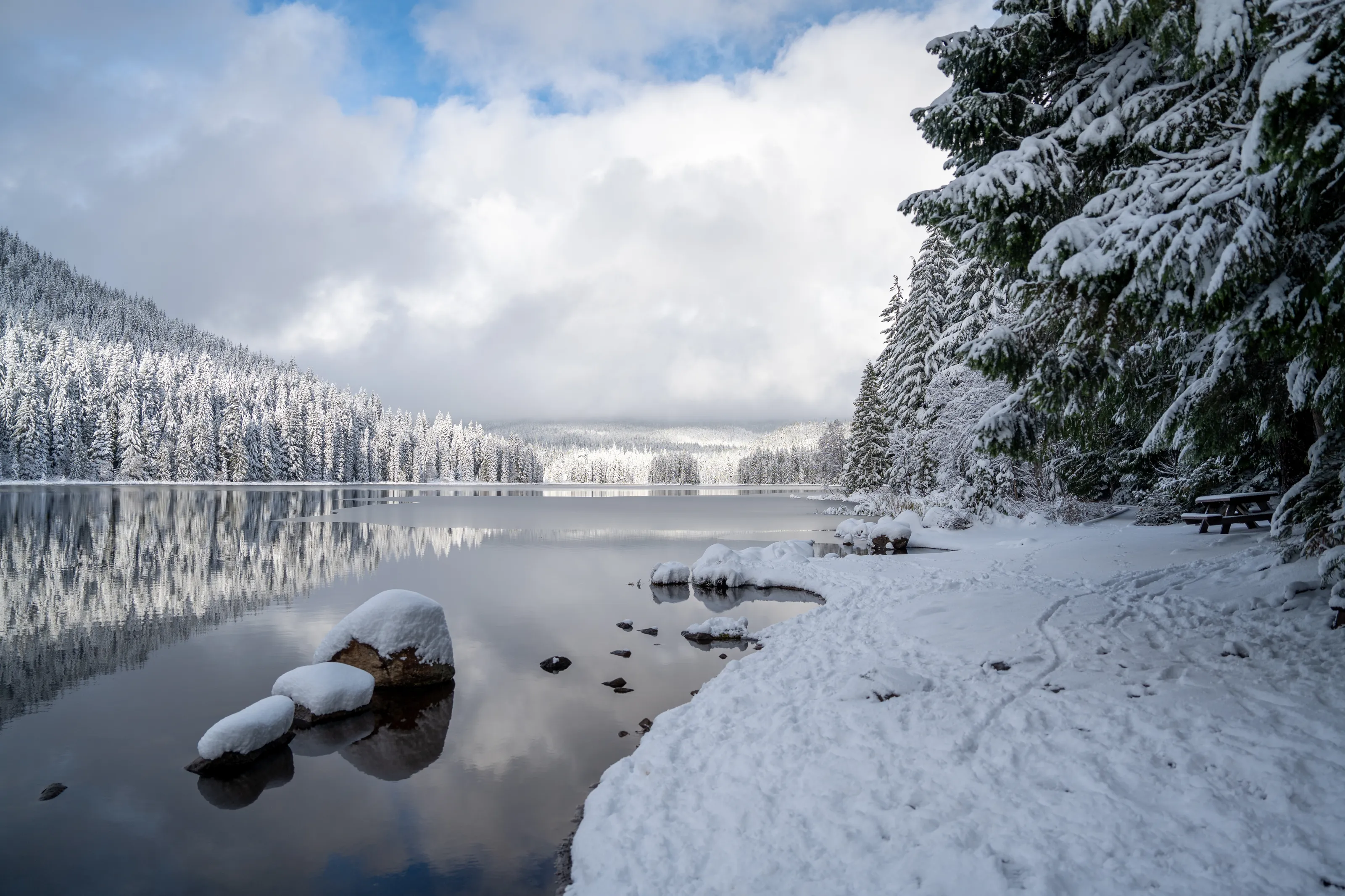 Trillium Lake Snowscape