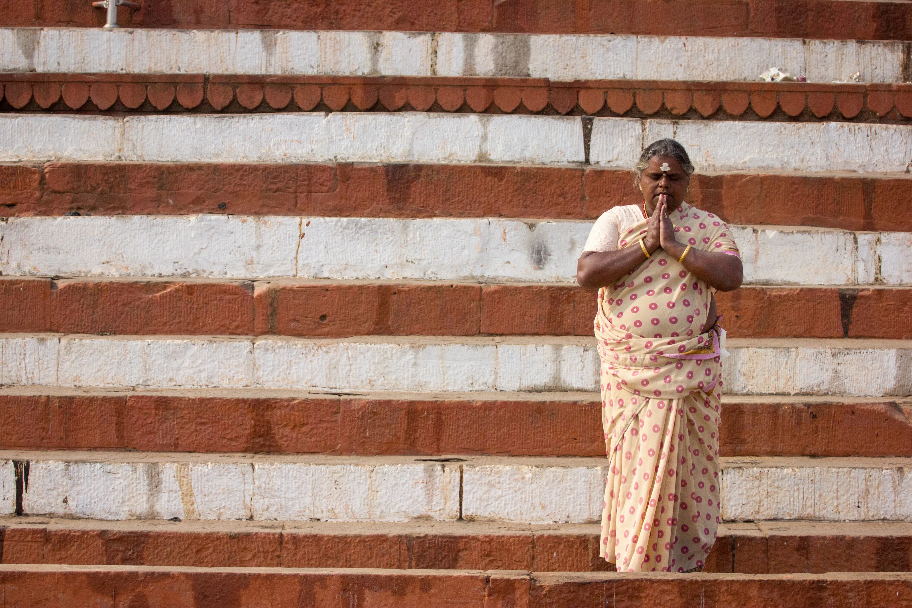 Prayer in Varanasi, India