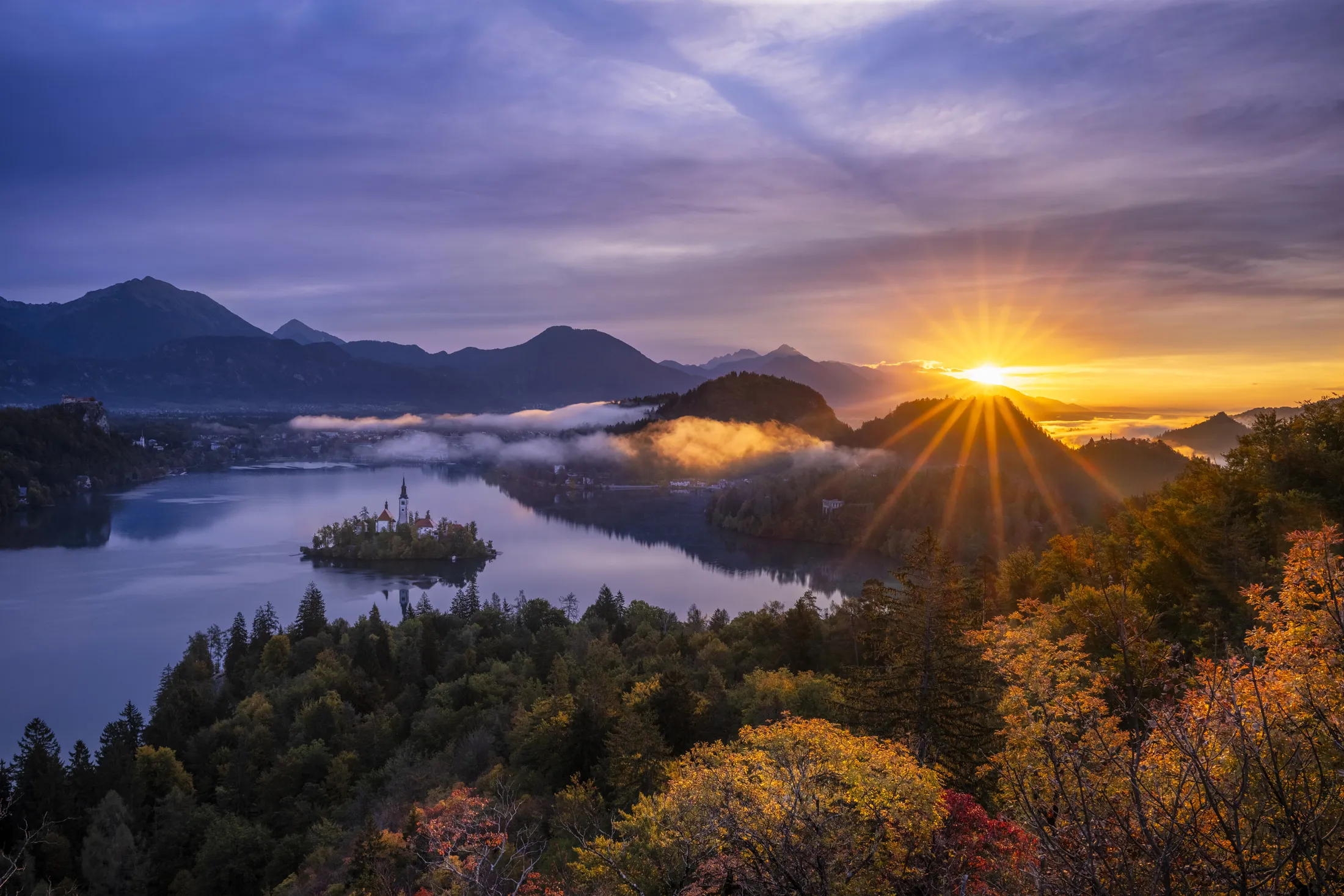 Sunrise at Bled
