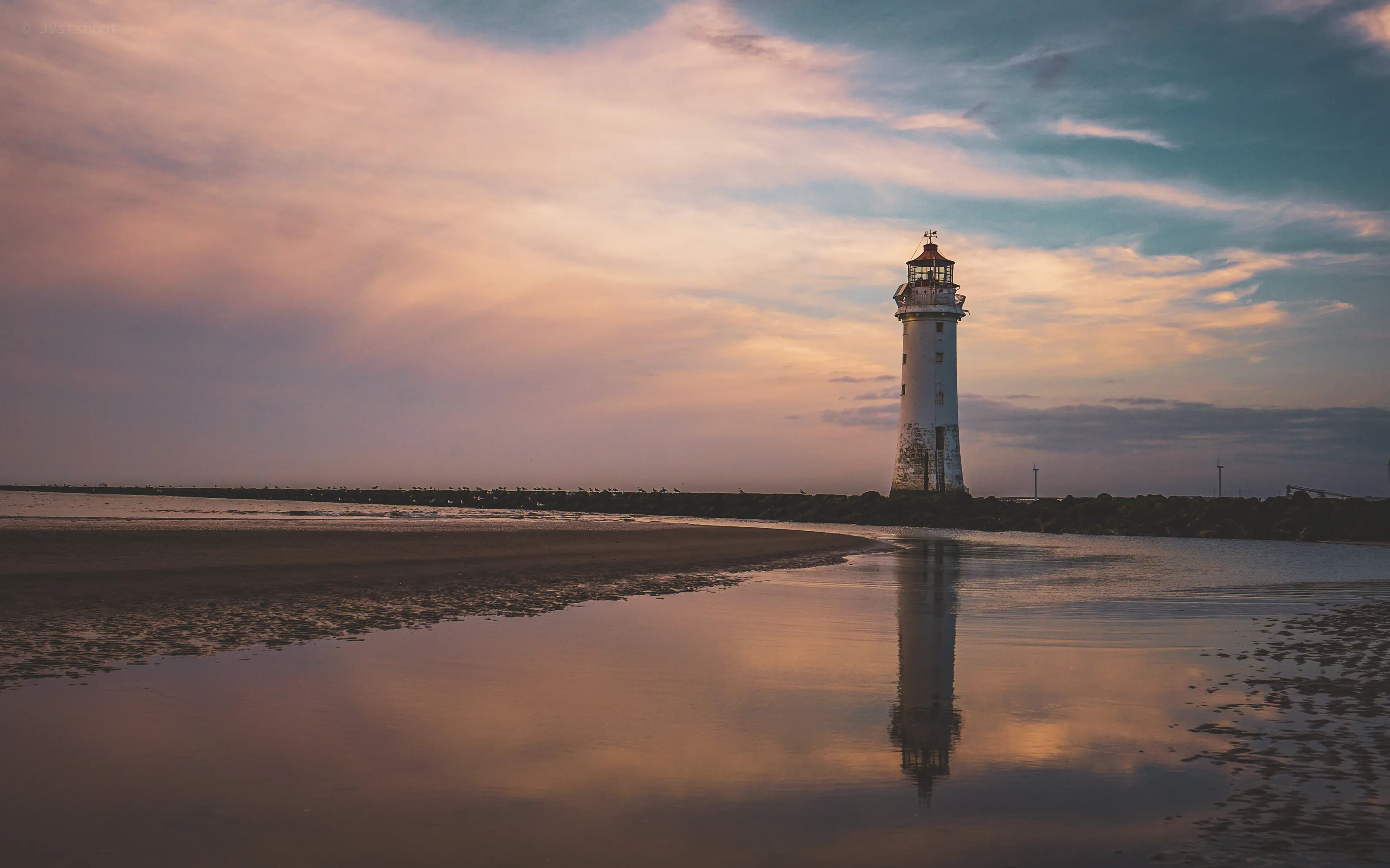 New Brighton Lighthouse at Dusk