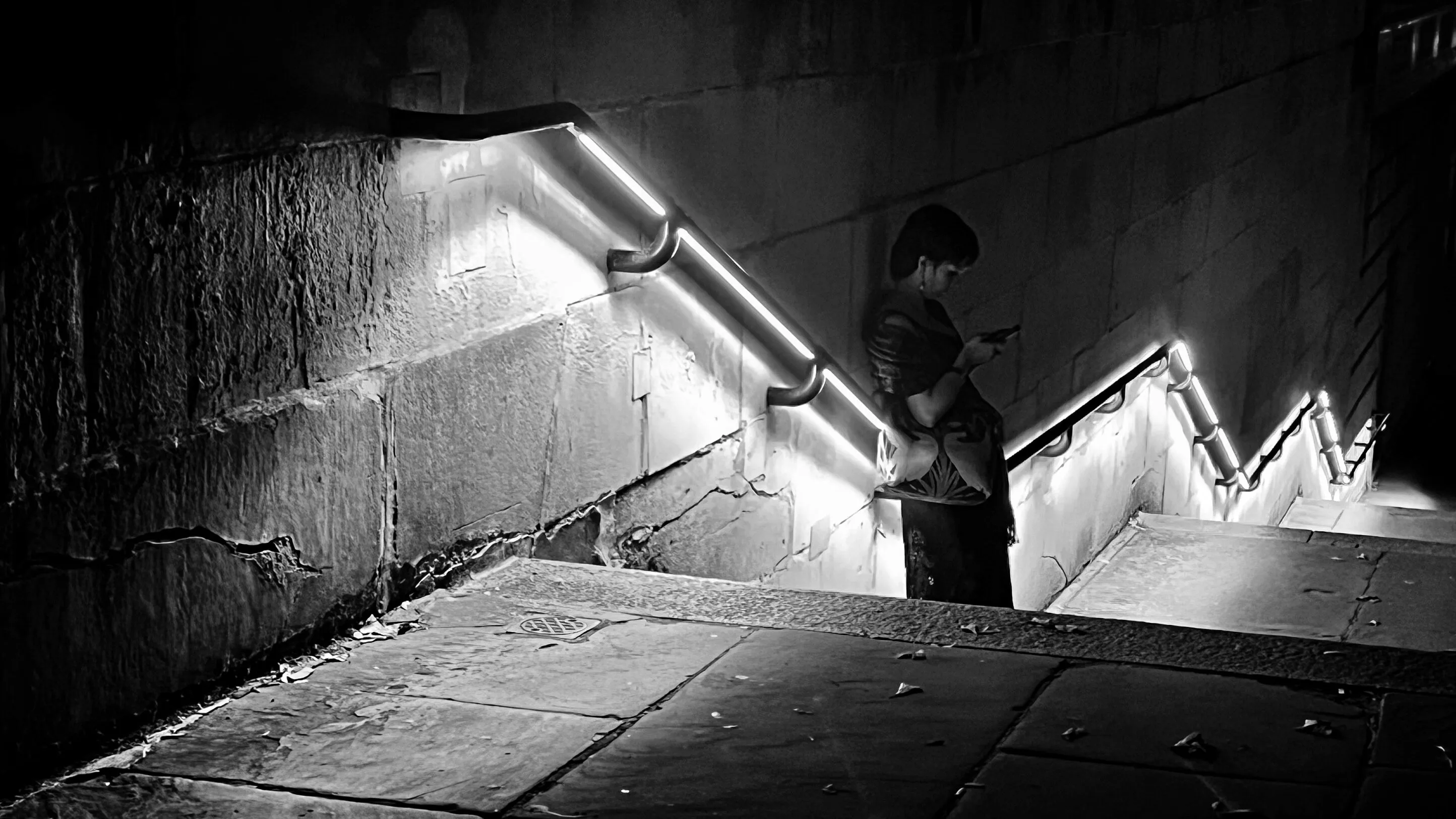 London Stairway at Night