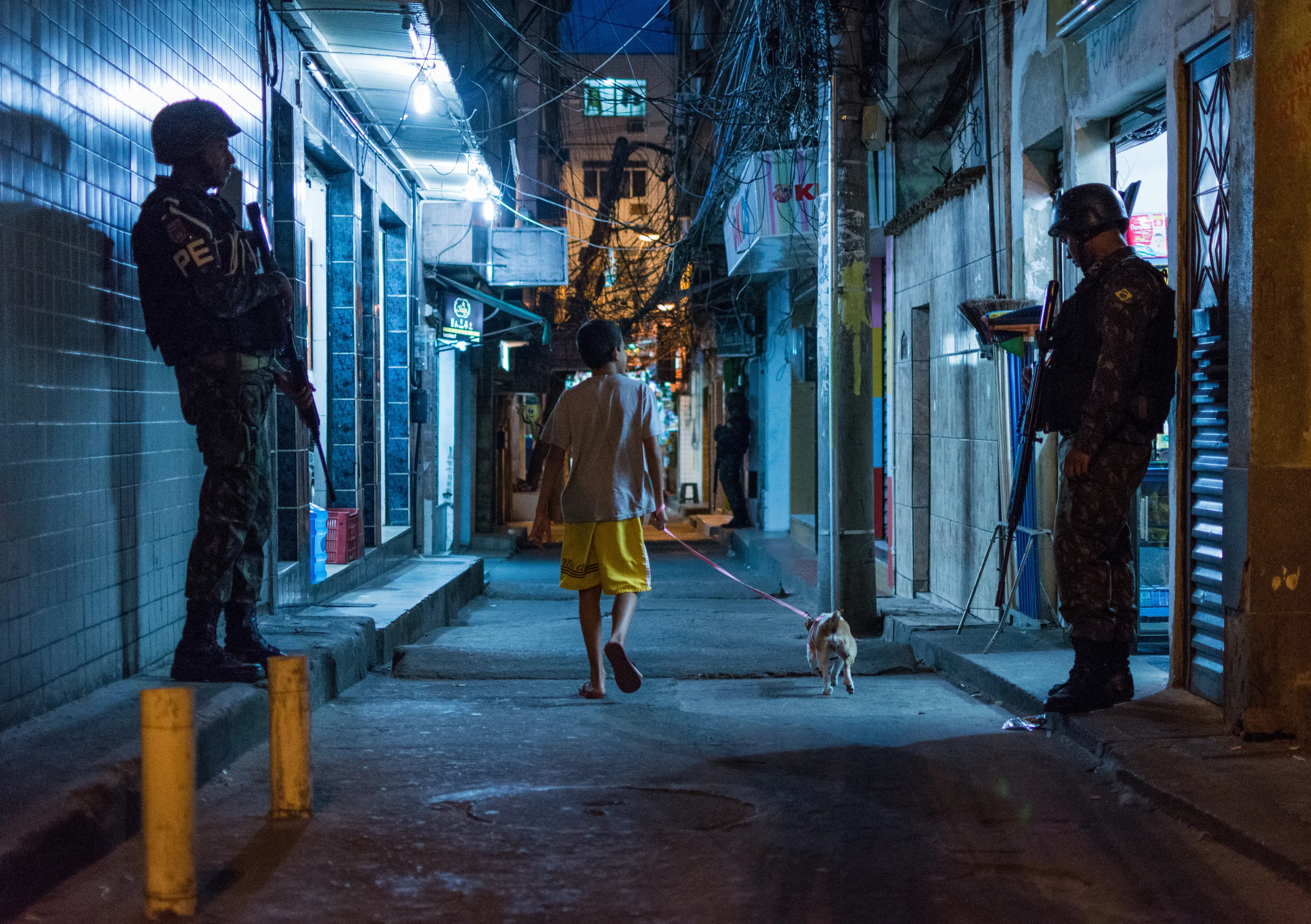 Walking the dog in Rocinha