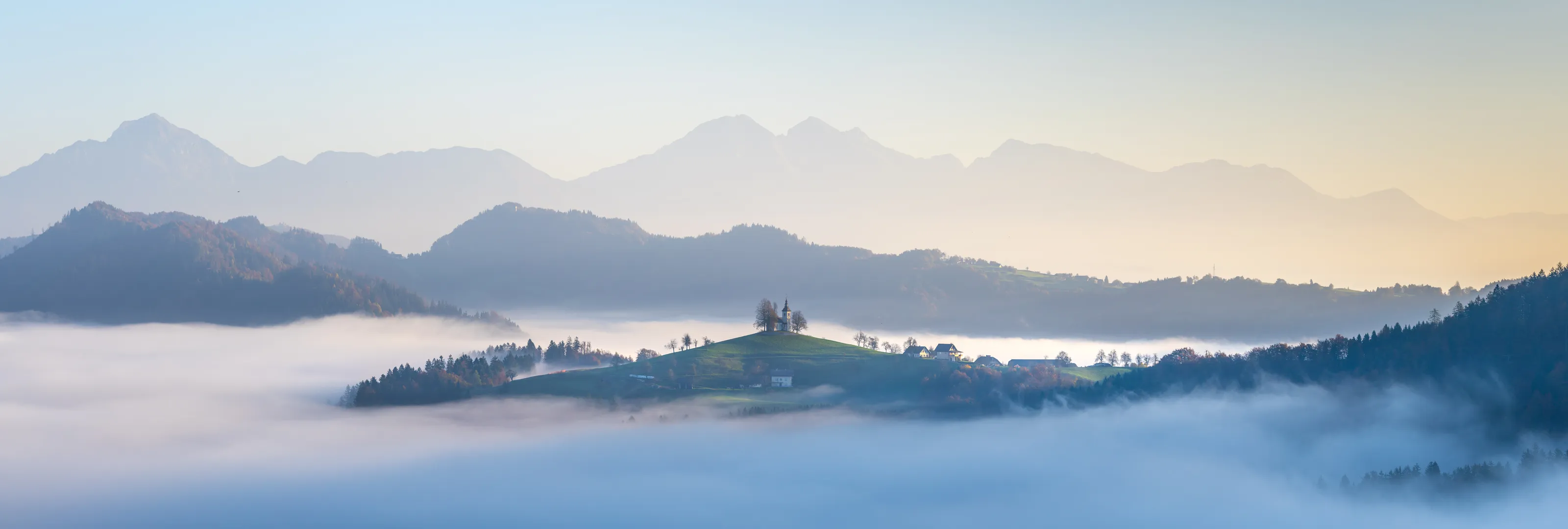 Škofja Loka, Slovenia. Panoramic.