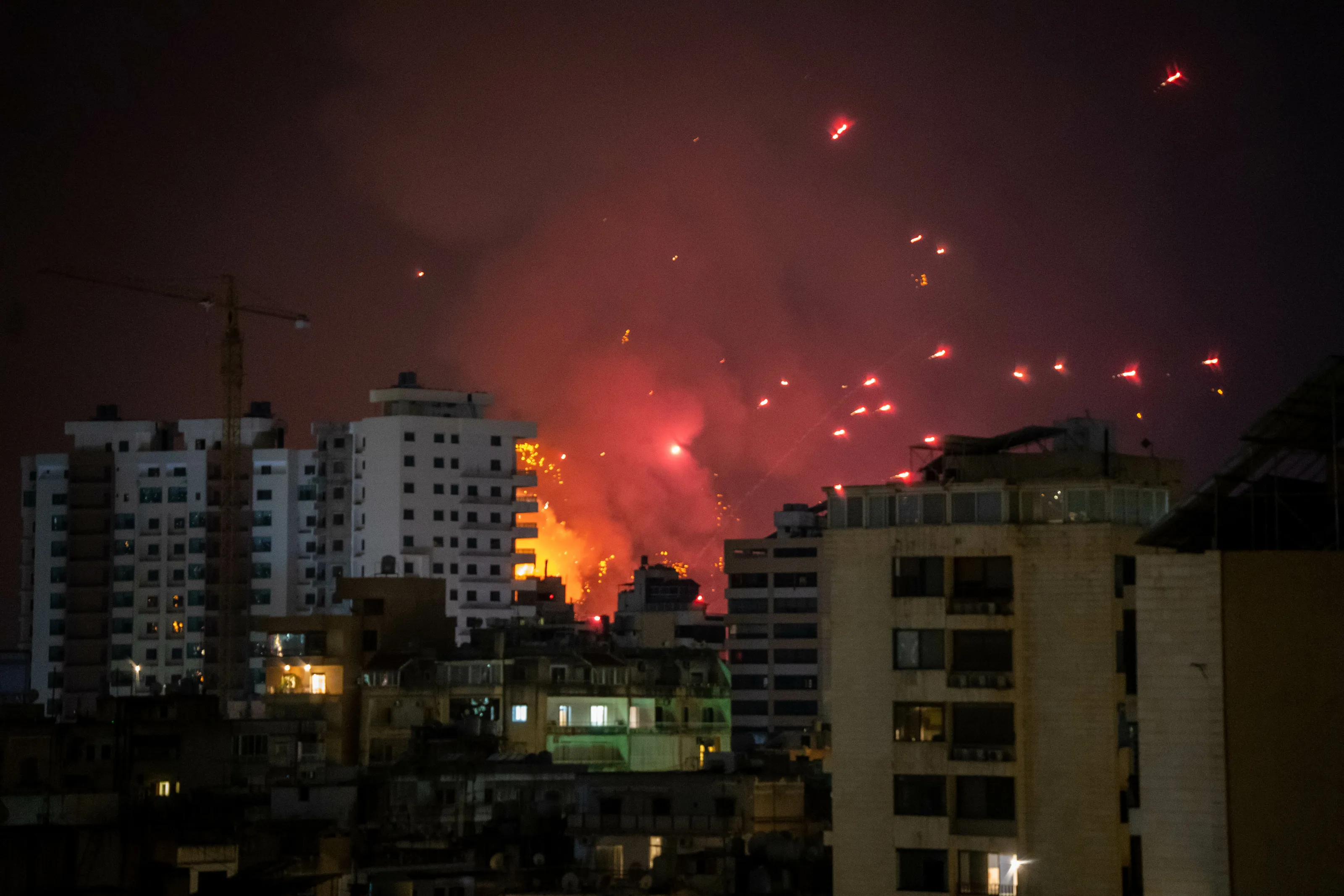 Israeli bombing on lebanese capital, Beirut