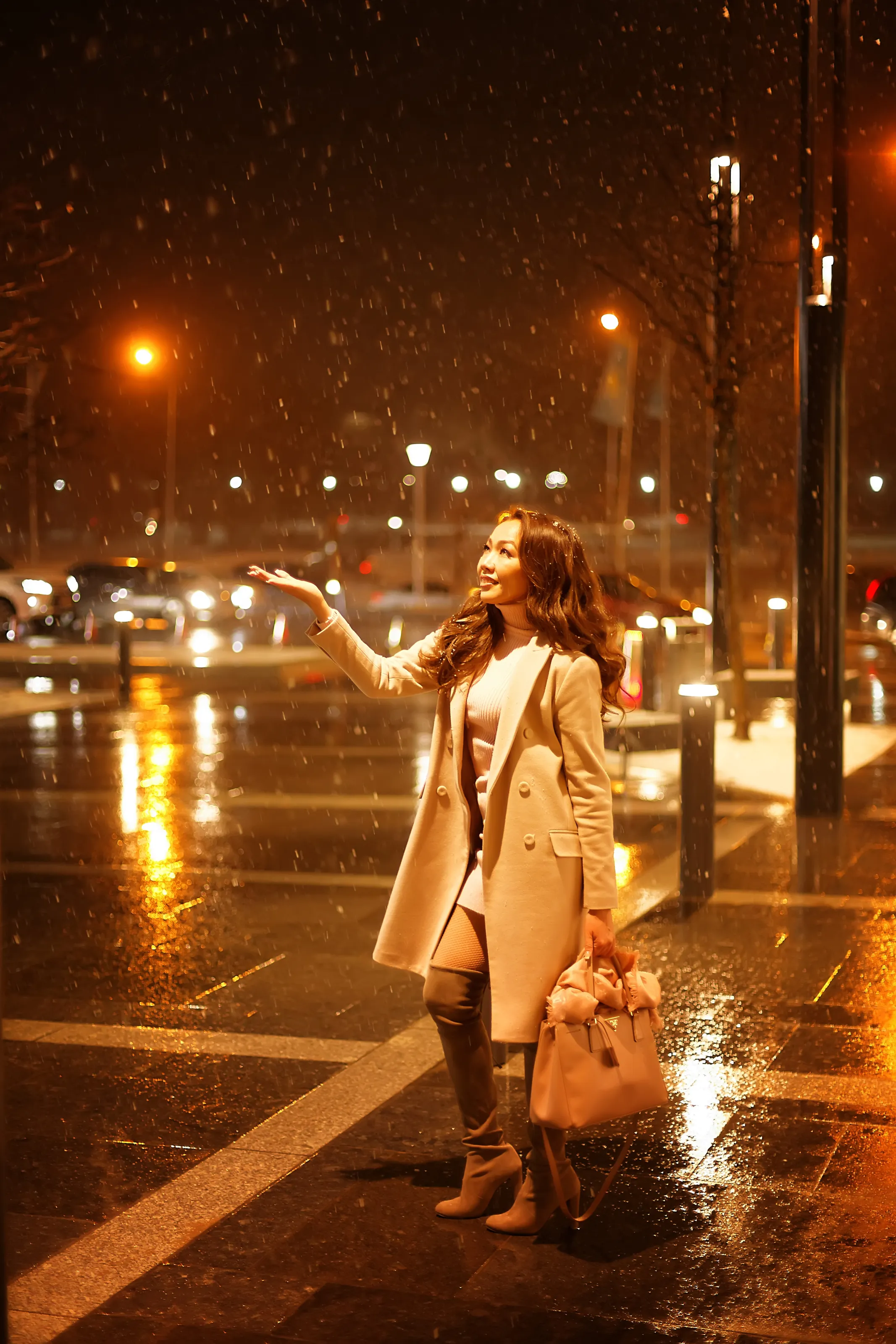 Snowing