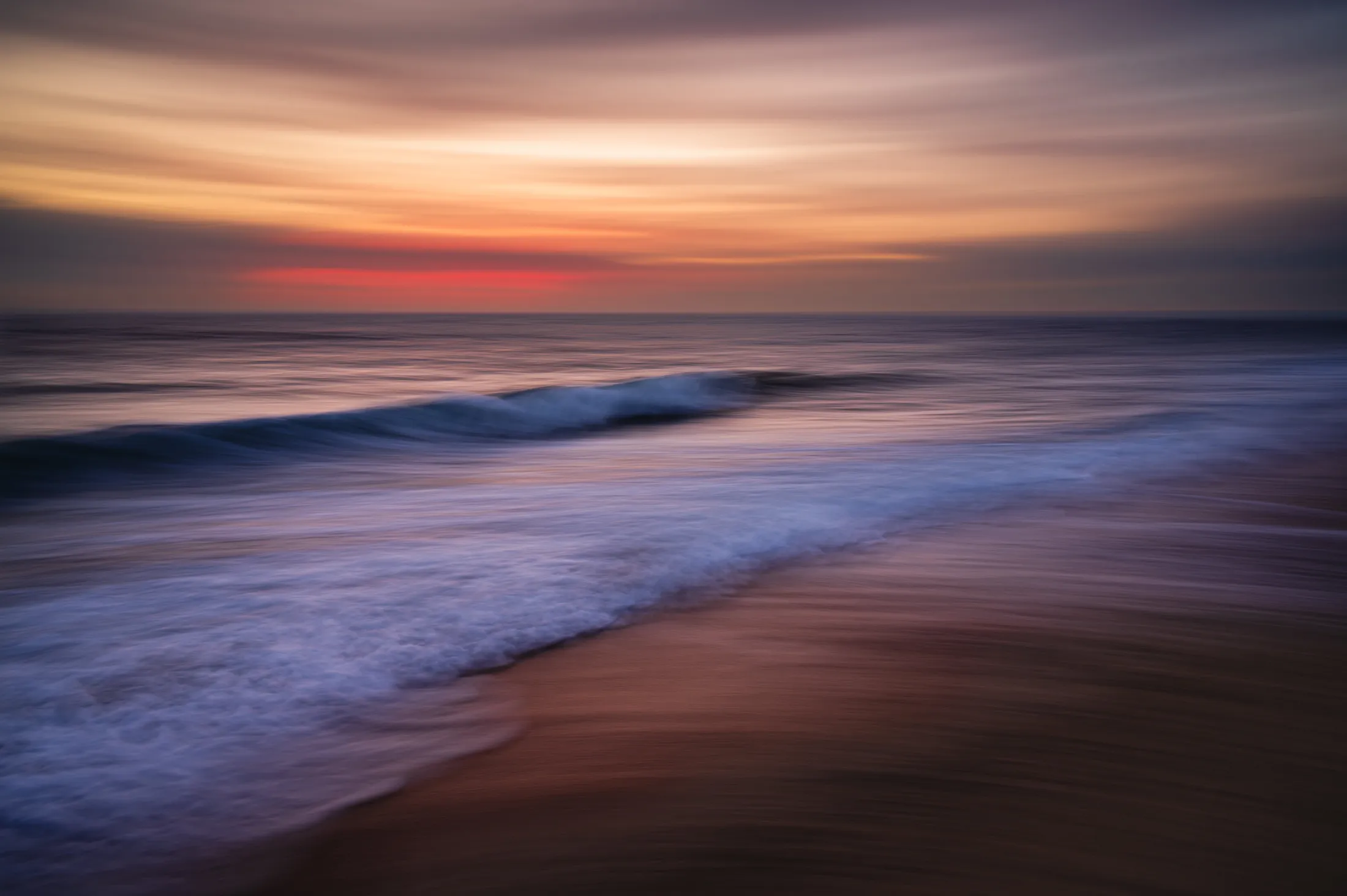 Sunset time on the beach