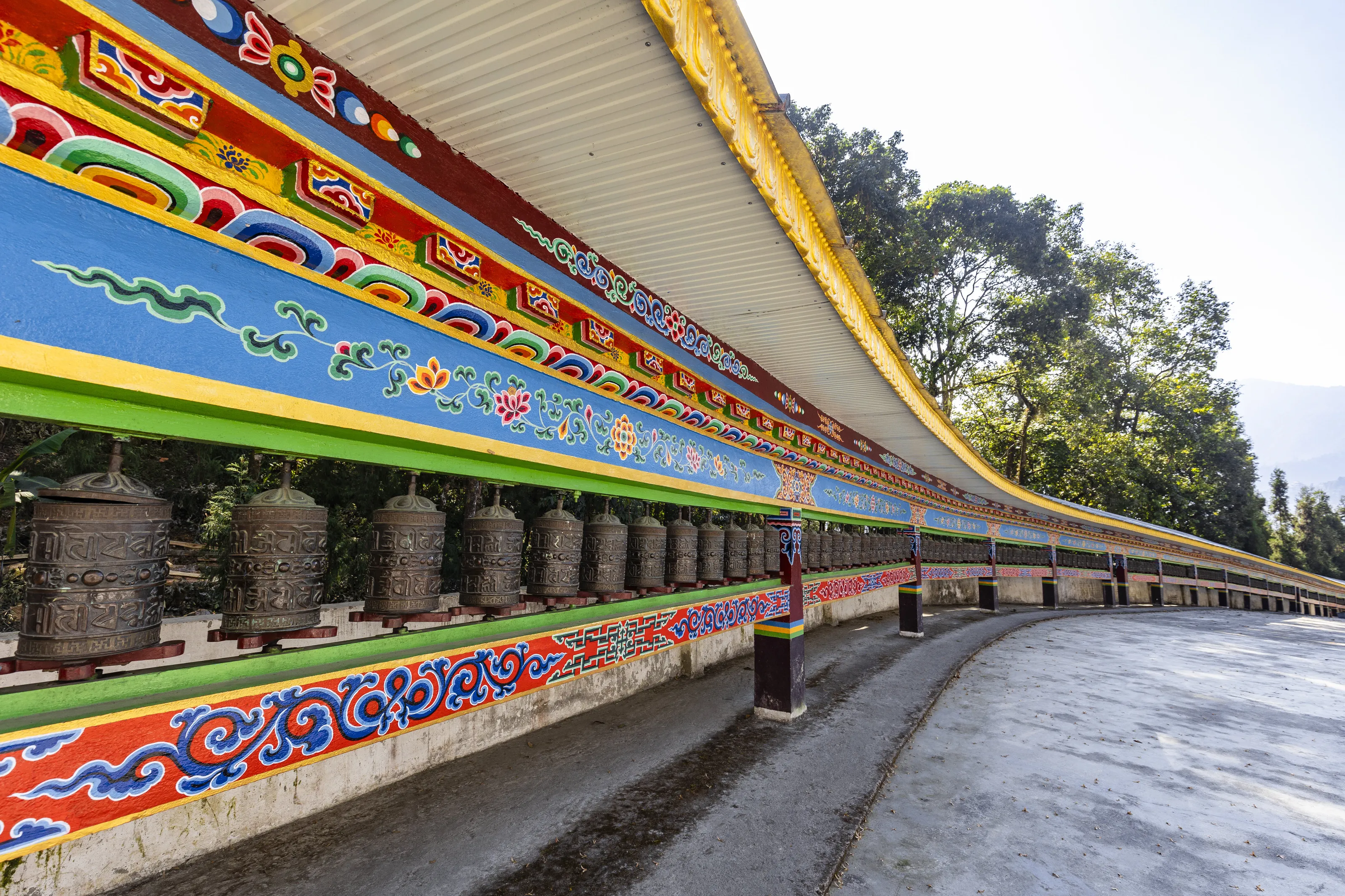 Prayer Wheels at Ranka Monastery in Gangtok