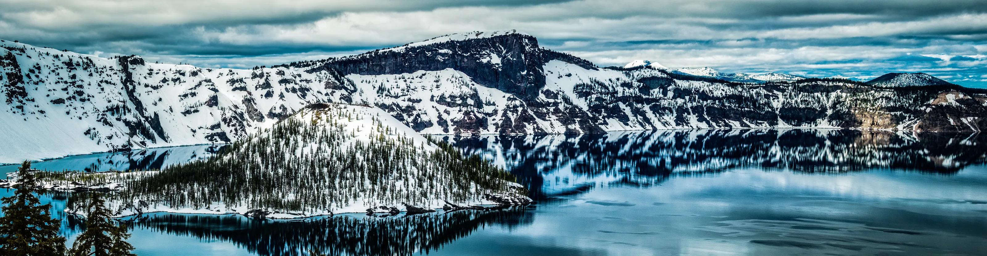 Wizard Island inside Crater Lake