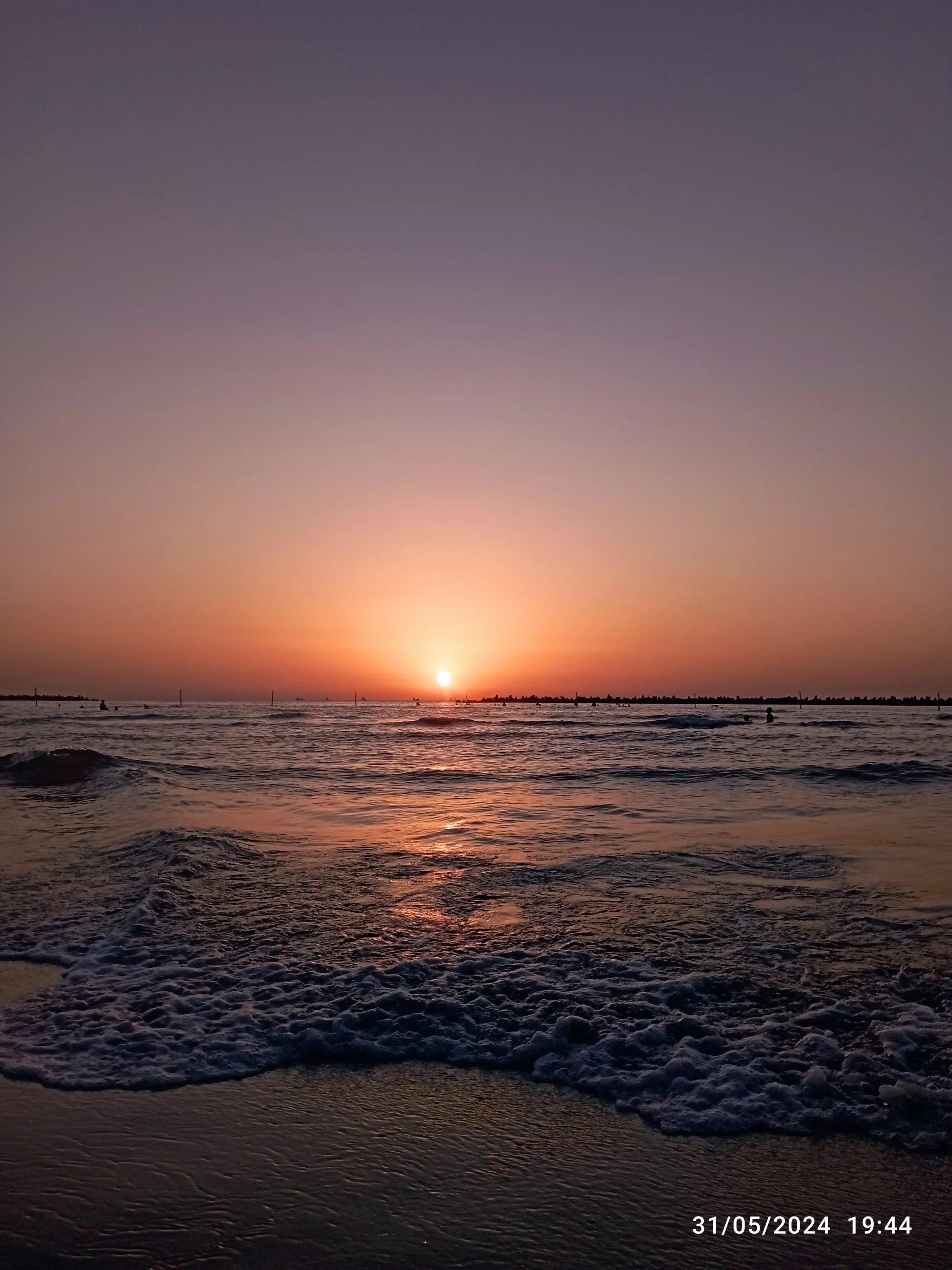 Sunset on the sea