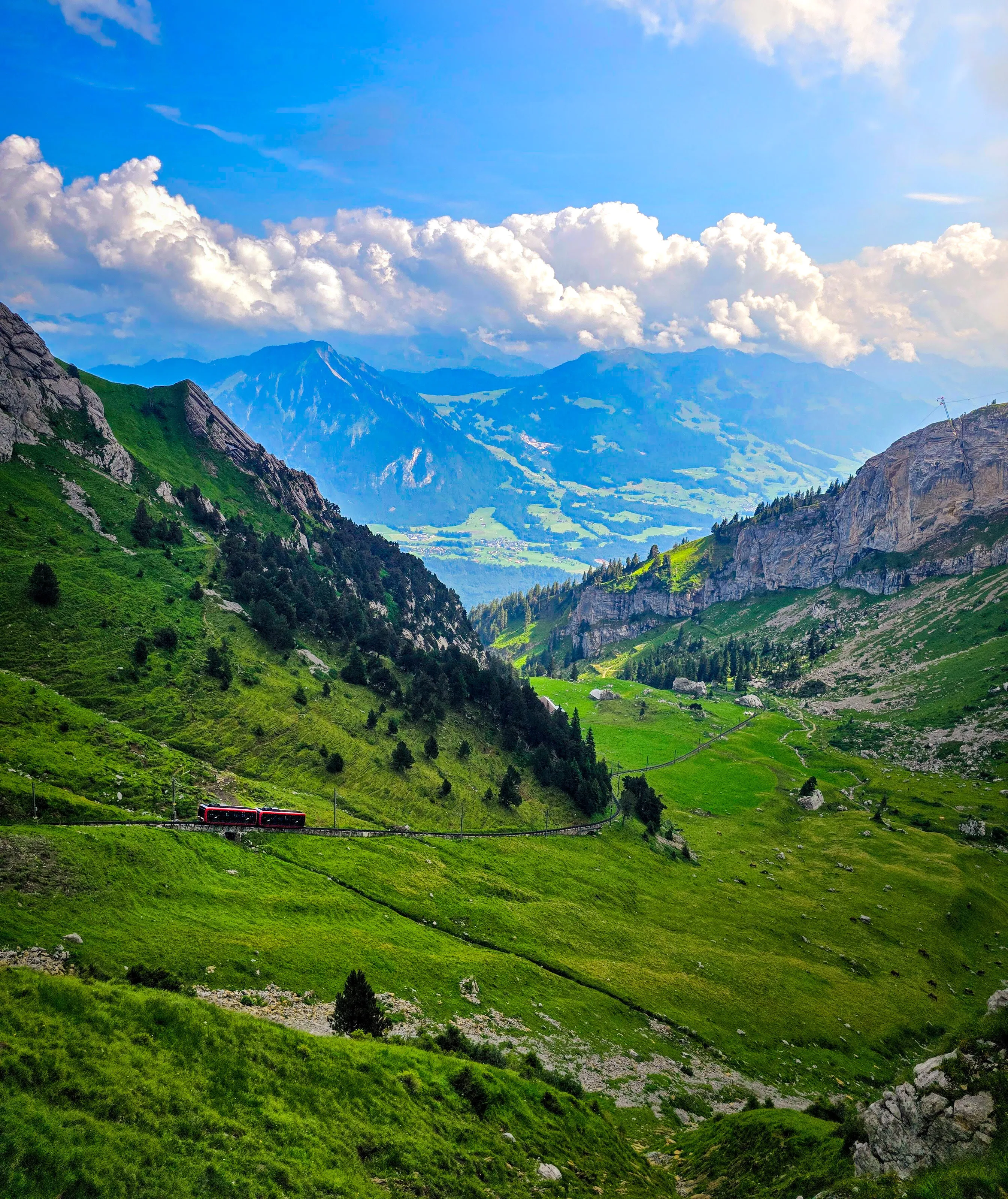 A sunny day in Mount Pilatus, Switzerland