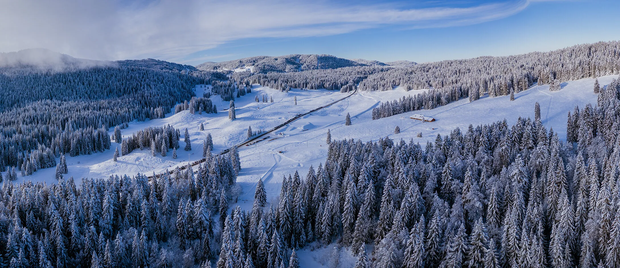 Frozen winter landscape