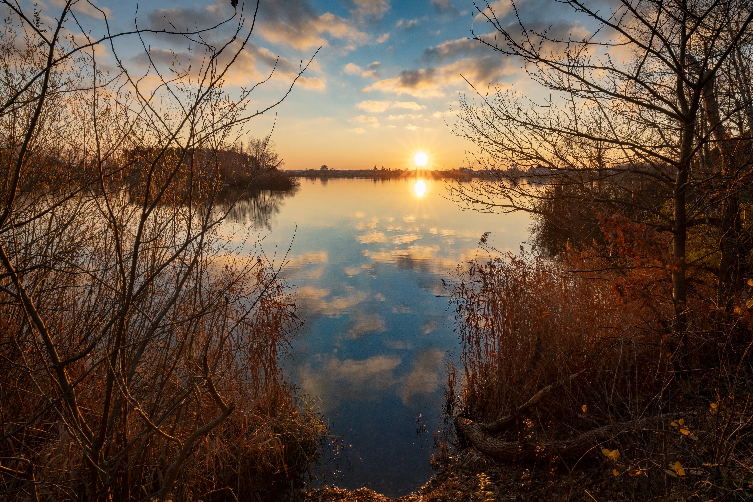 Sunset on the pond