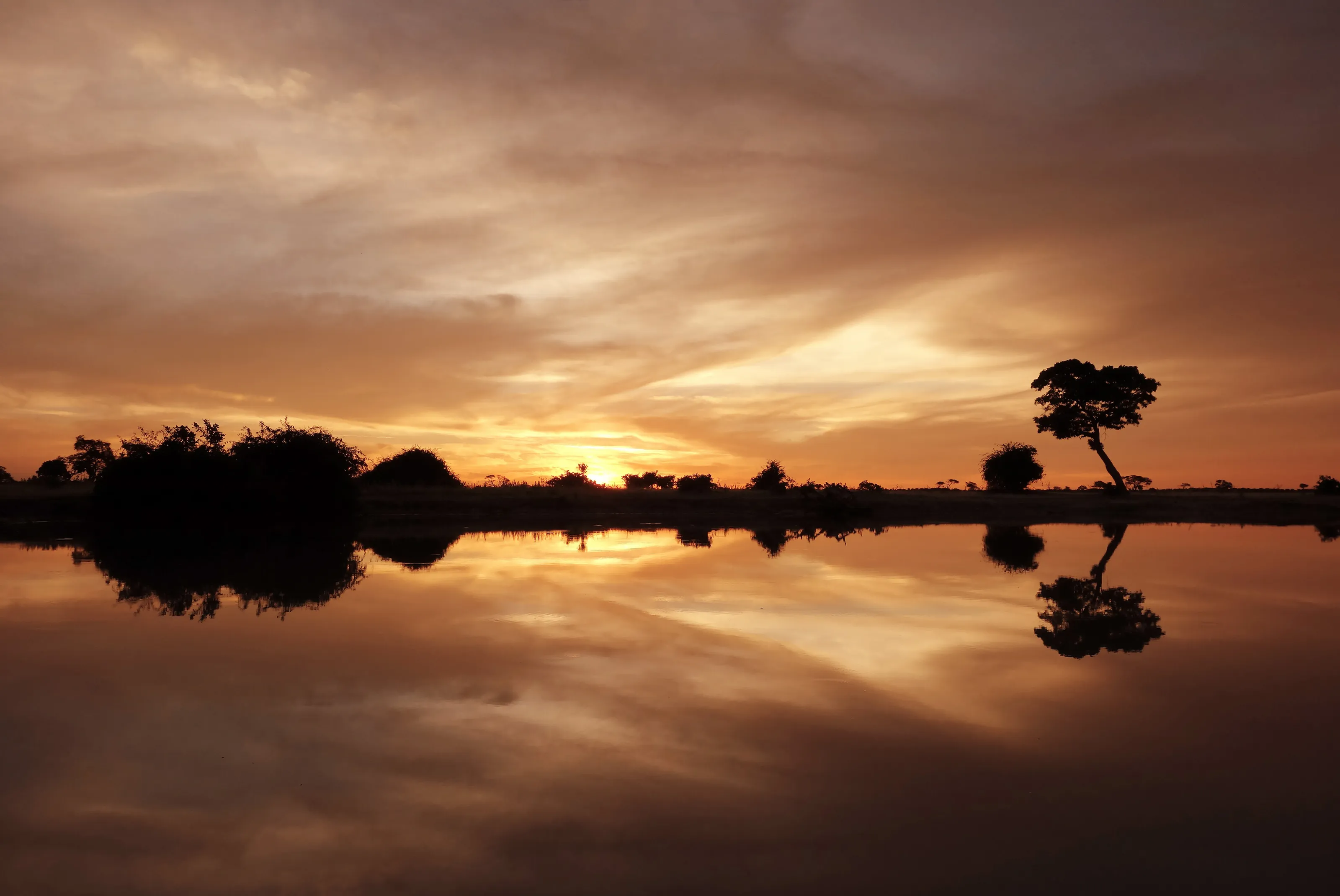 Sunset reflection.