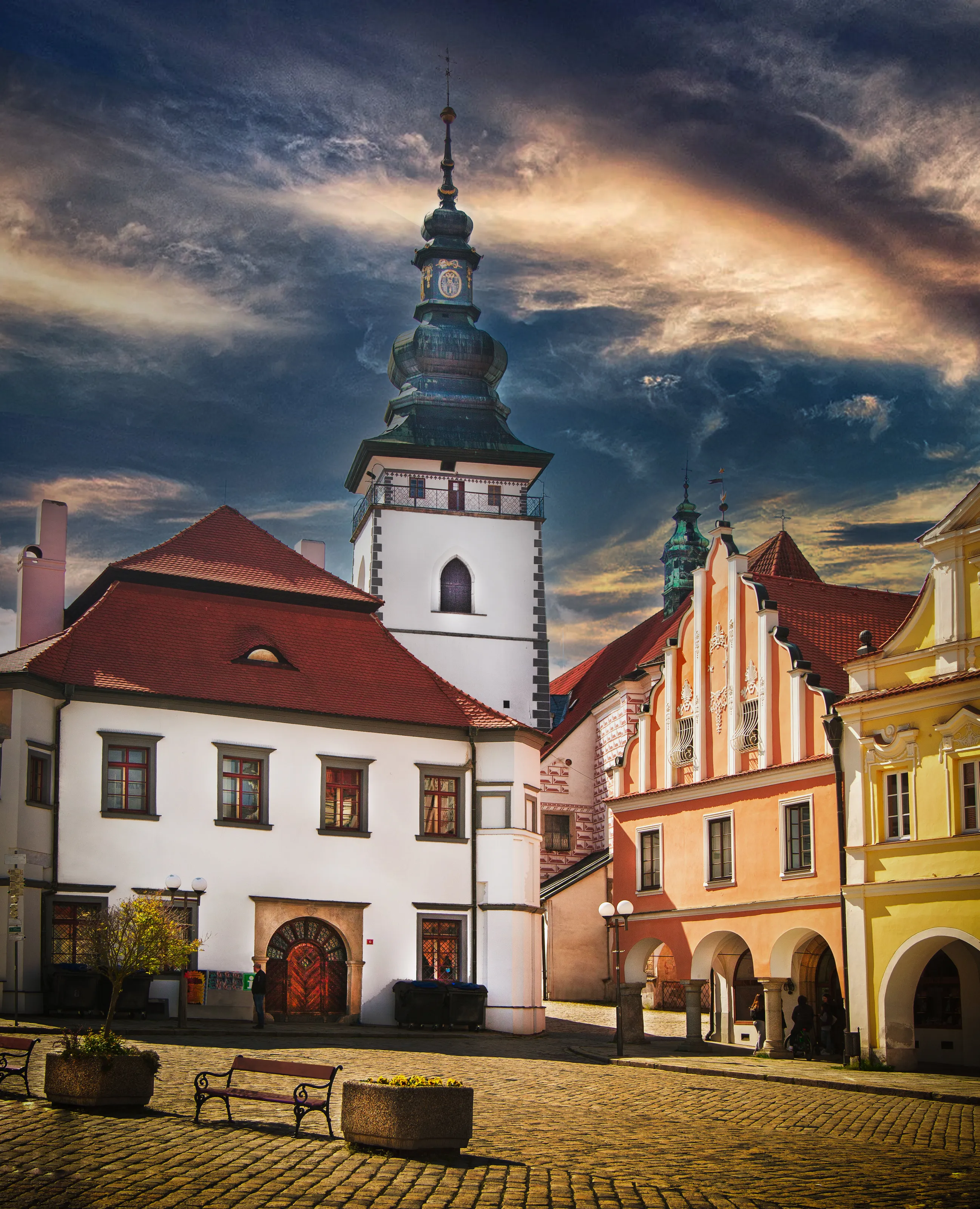 Pelhrimov,  old town square