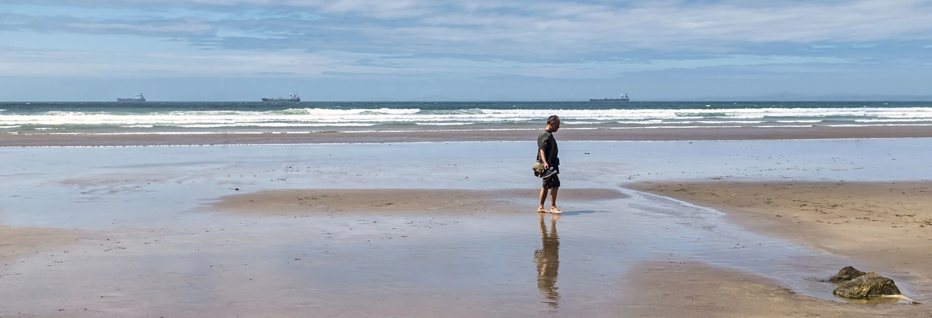 Solo walk on Broad Haven beach