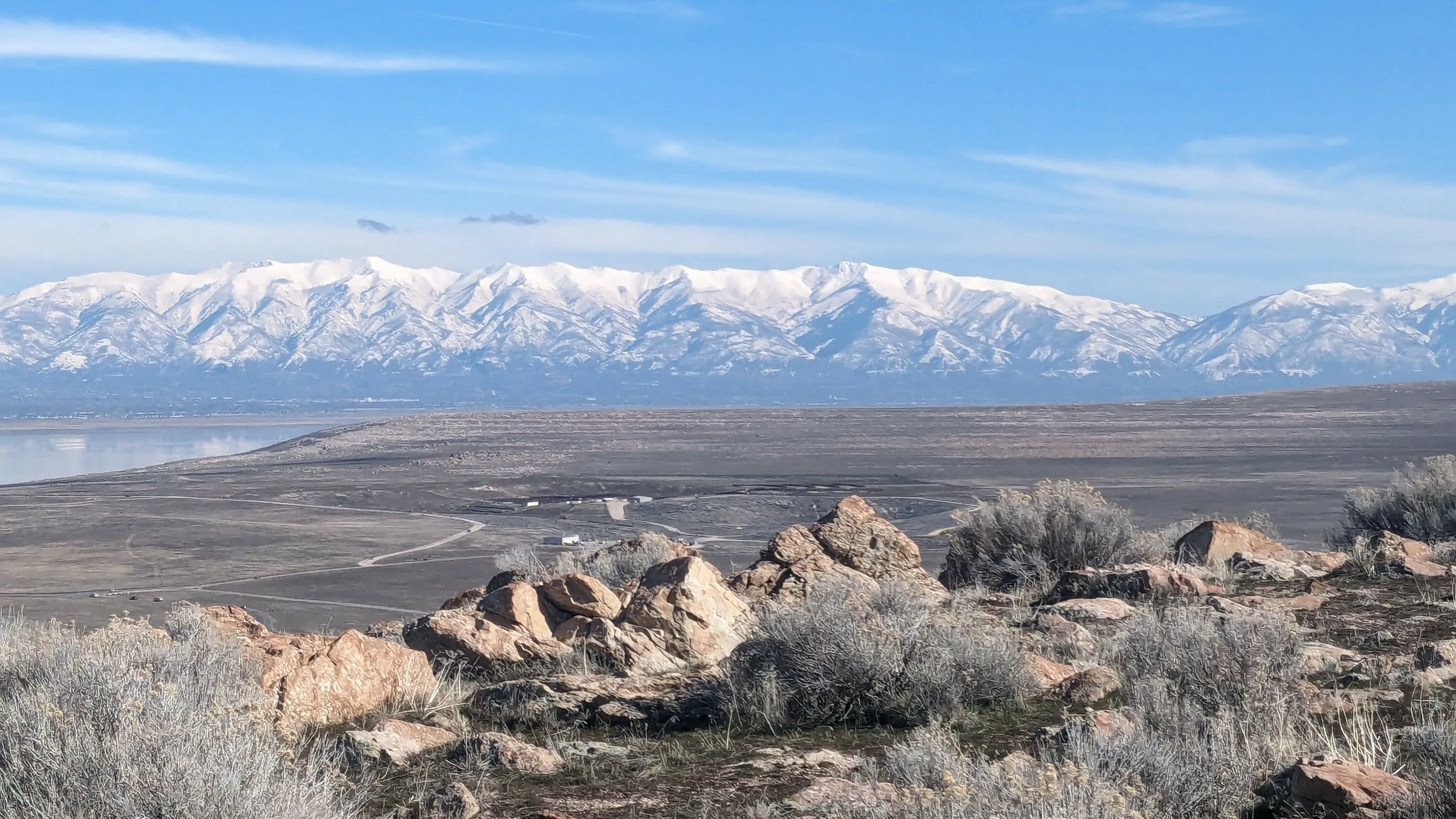 Blue skies with mountains