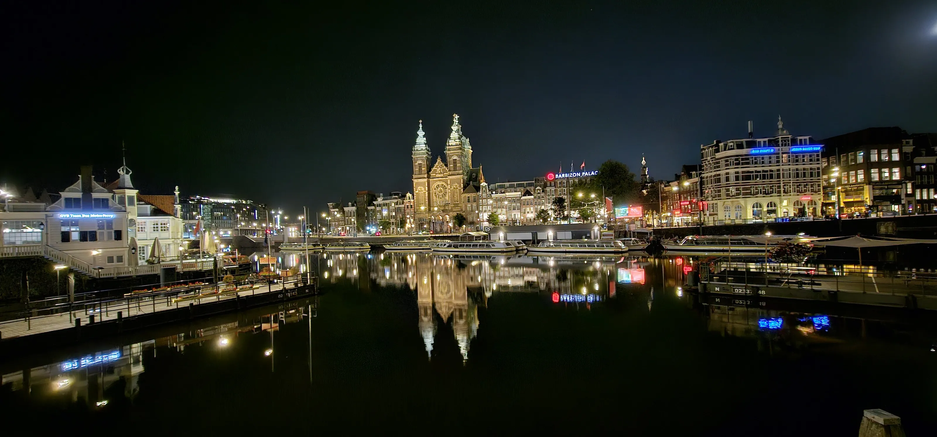 Amsterdam at night.