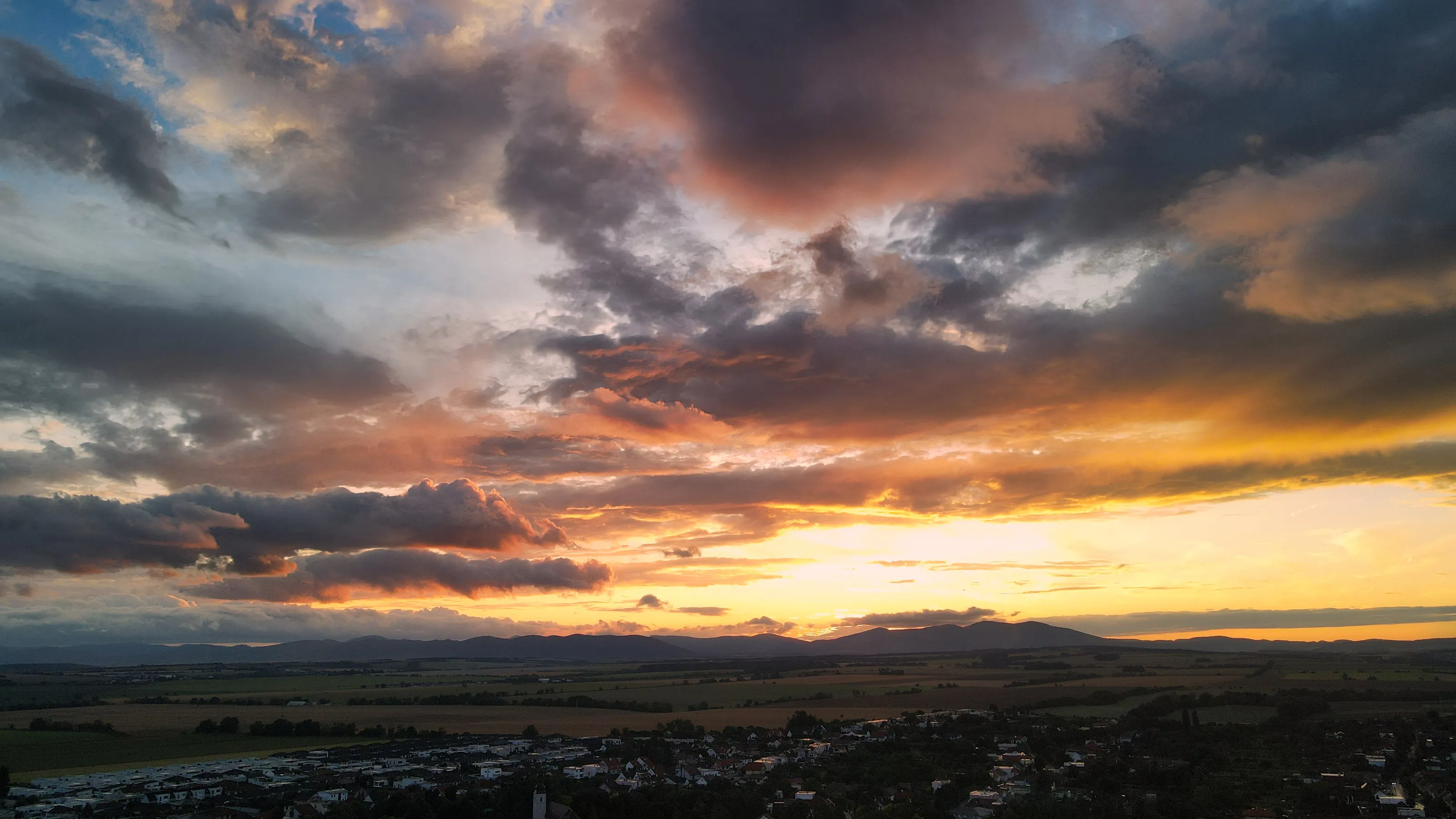 Drone sunset